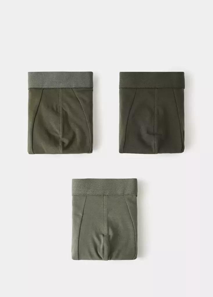 Khaki Cotton Underpants, Set Of 3, Beige - Khaki, large image number 5