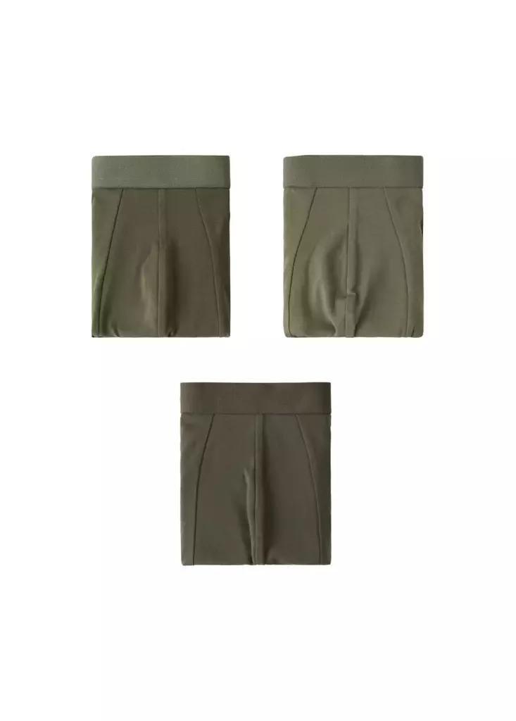 Khaki Cotton Underpants, Set Of 3, Beige - Khaki, large image number 9