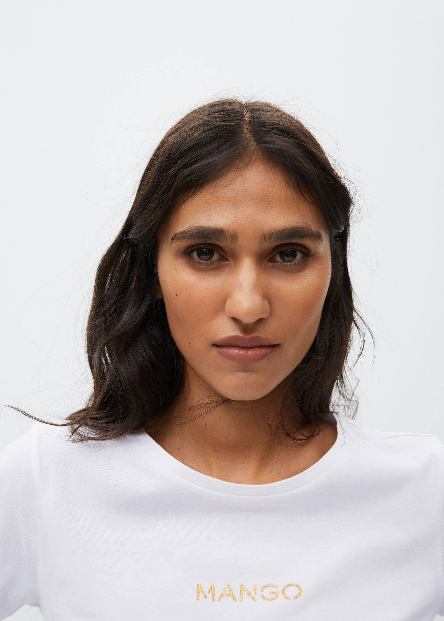 white Metallic logo T-shirt, , large image number 0