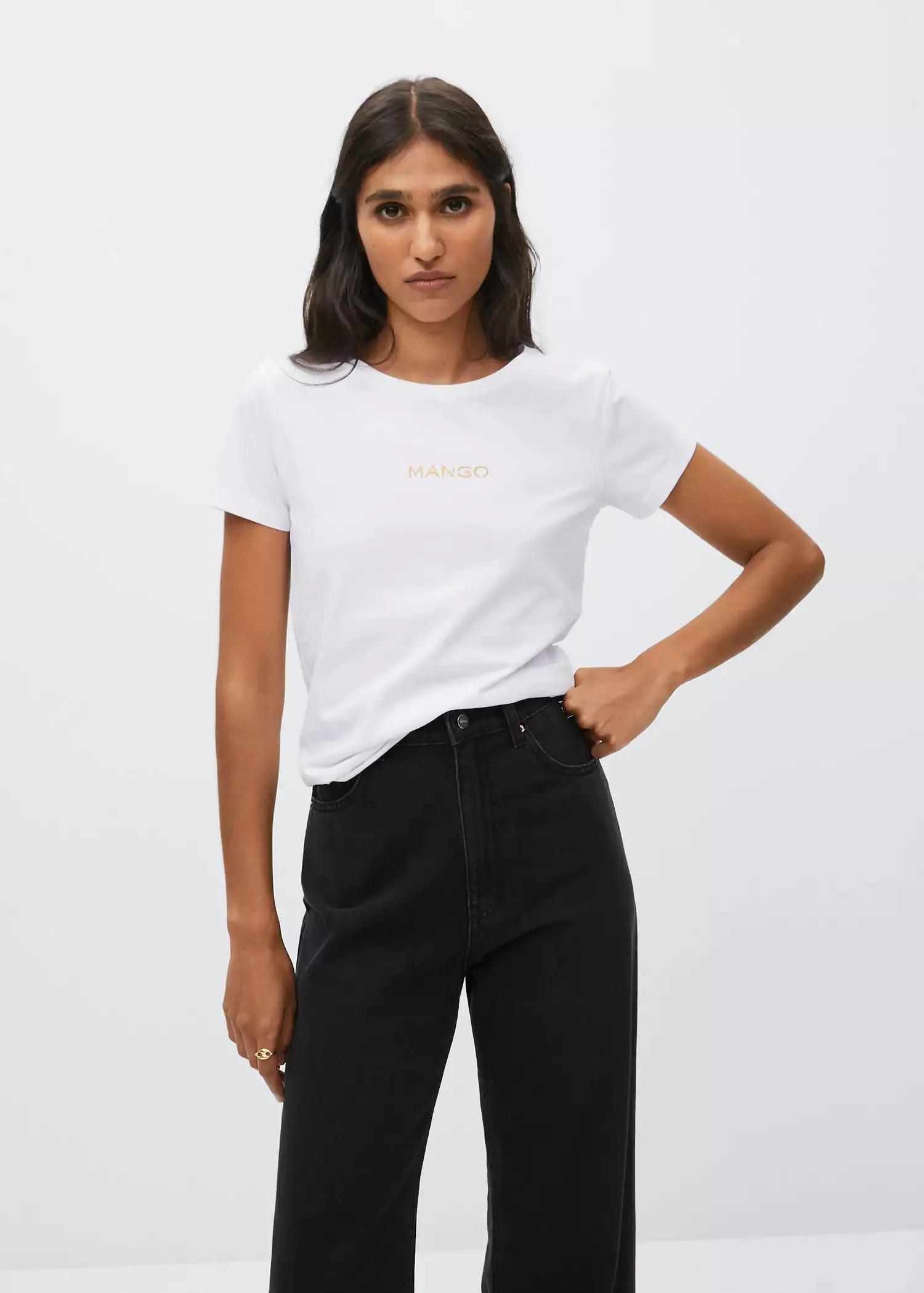 white Metallic logo T-shirt, , large image number 5