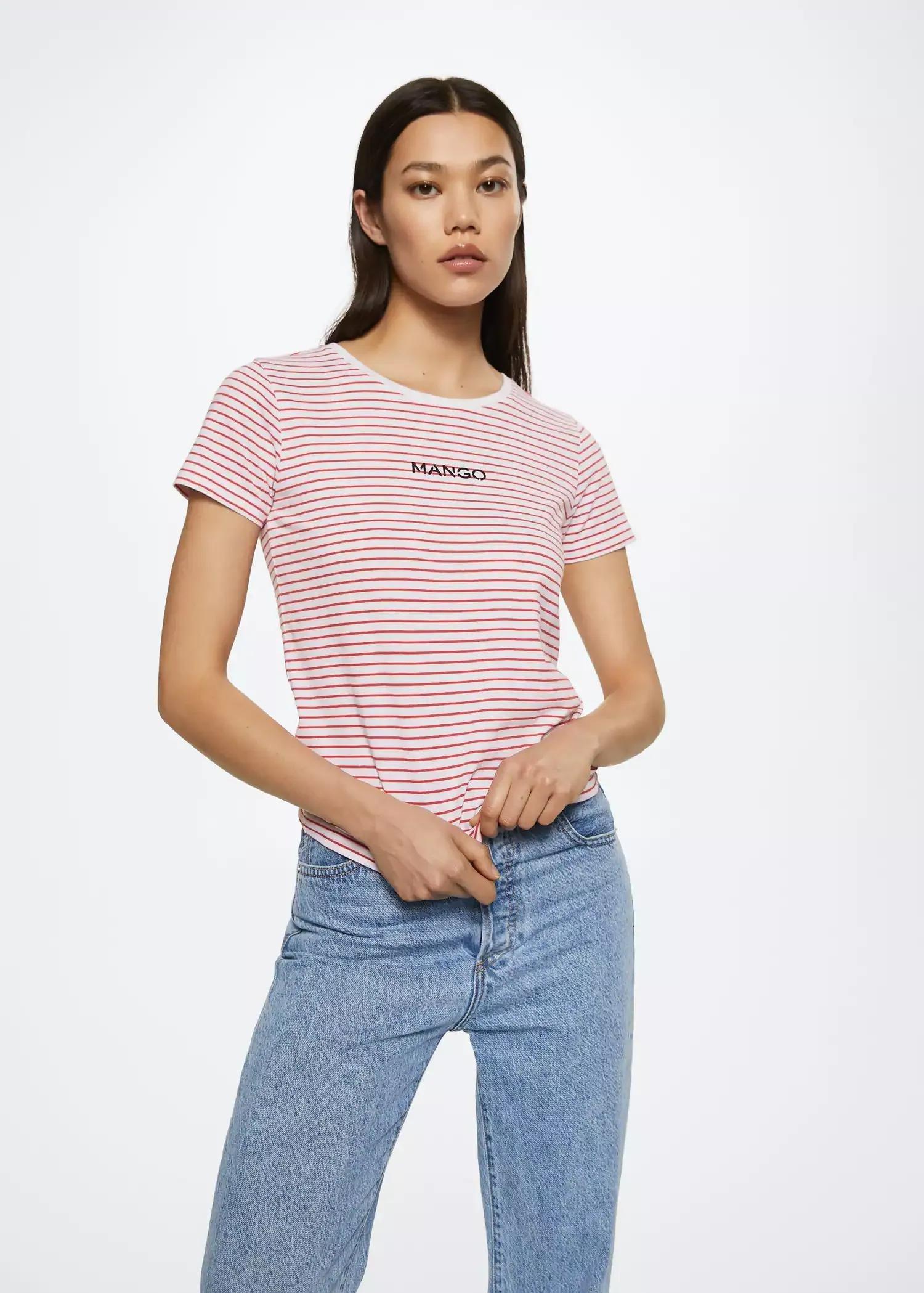 red Metallic logo T-shirt, , large image number 0
