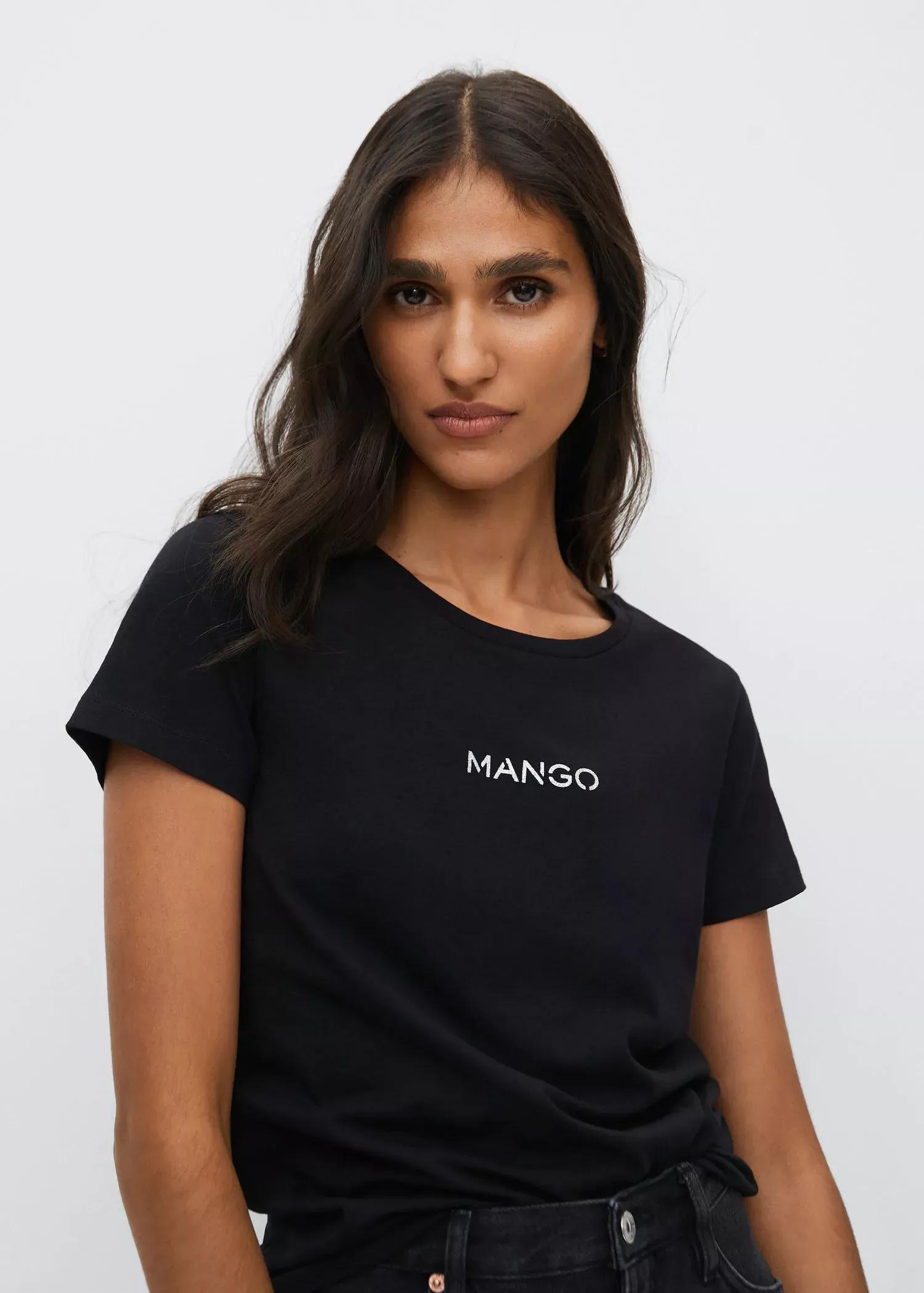 Black Metallic Logo T-Shirt, , large image number 1