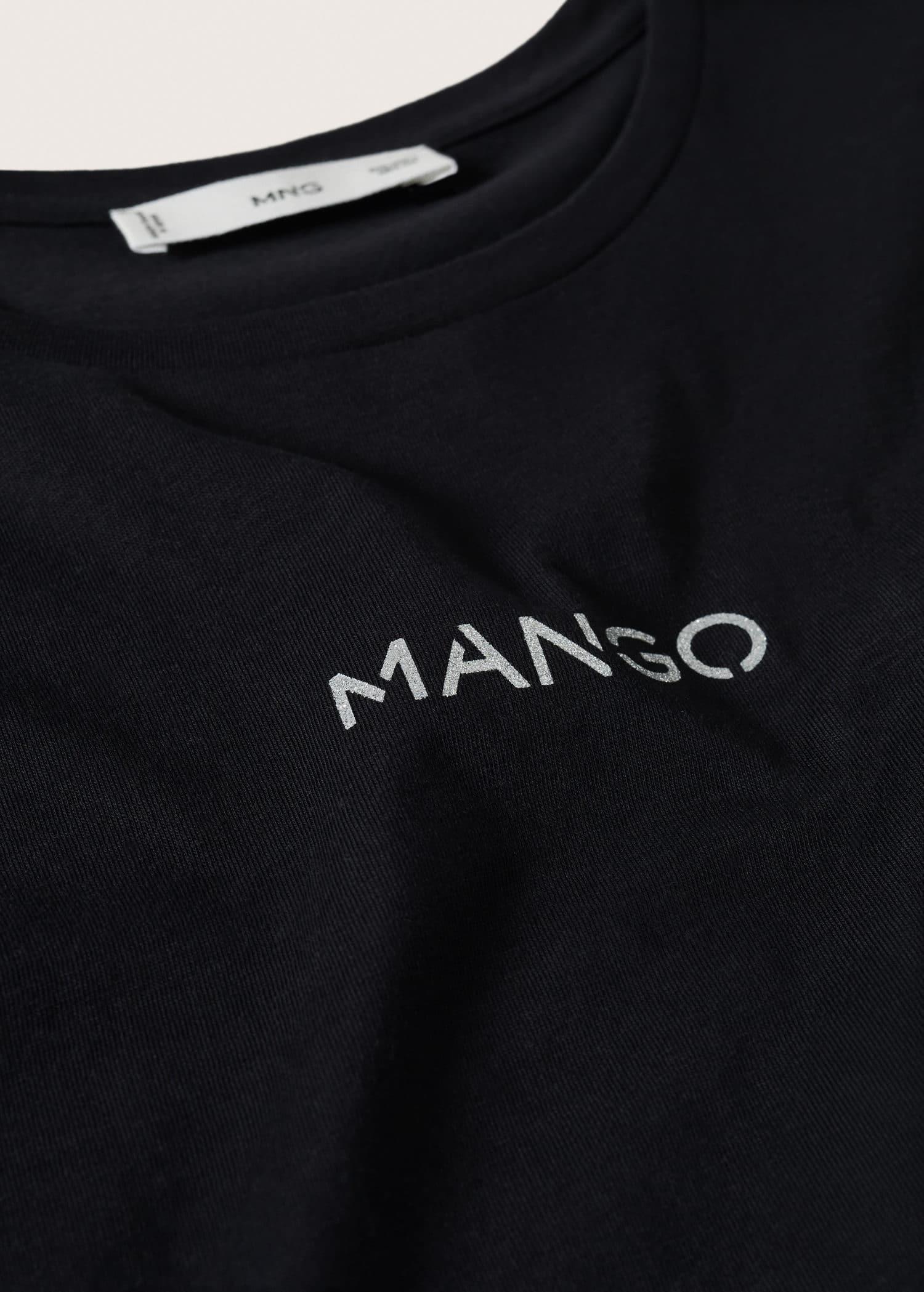 Black Metallic Logo T-Shirt, , large image number 2