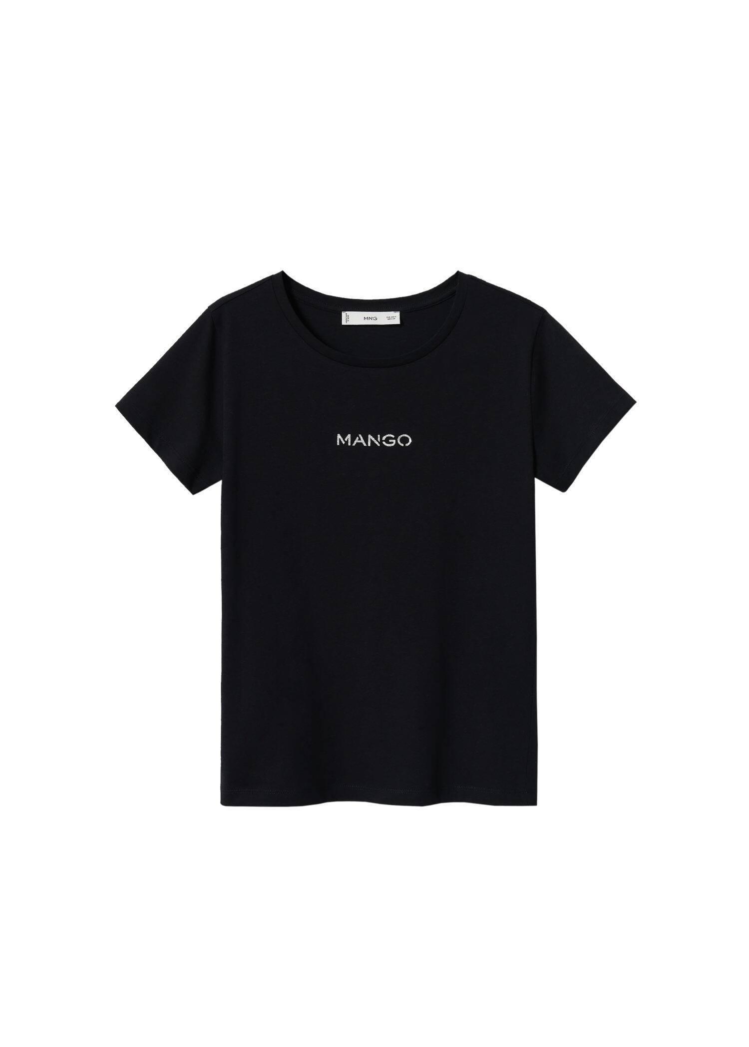 Black Metallic Logo T-Shirt, , large image number 3