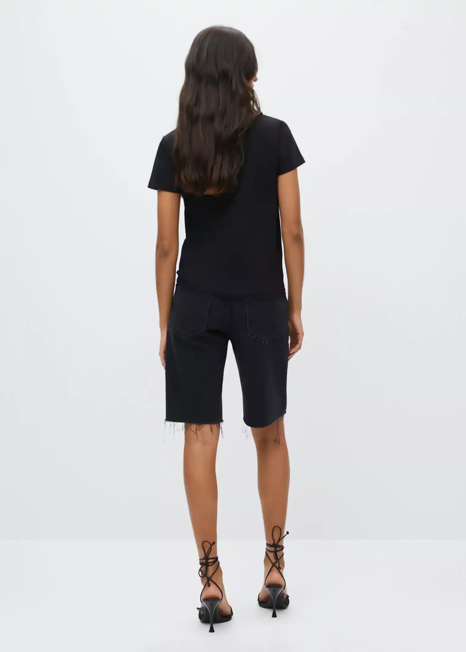 Black Metallic Logo T-Shirt, , large image number 5