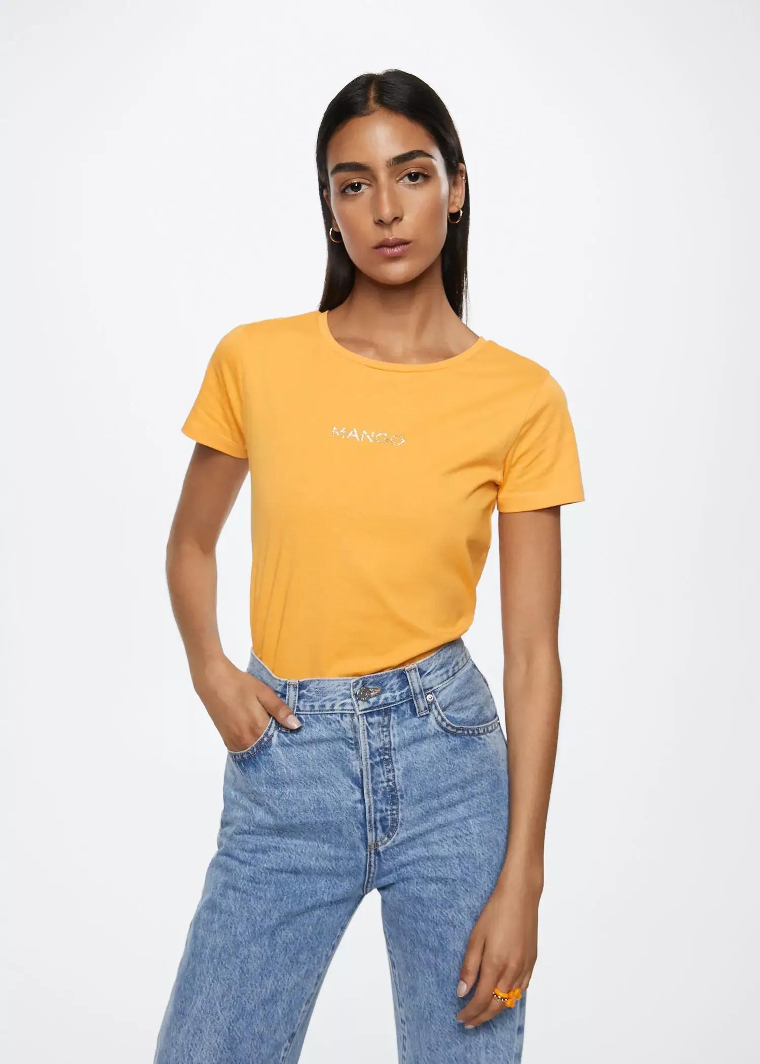  Yellow Metallic Logo T-Shirt, , large image number 4