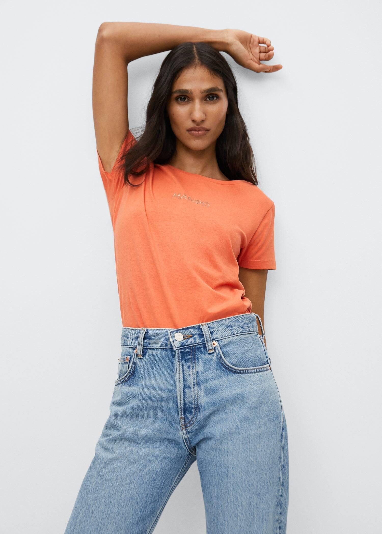 red Metallic logo T-shirt, , large image number 0