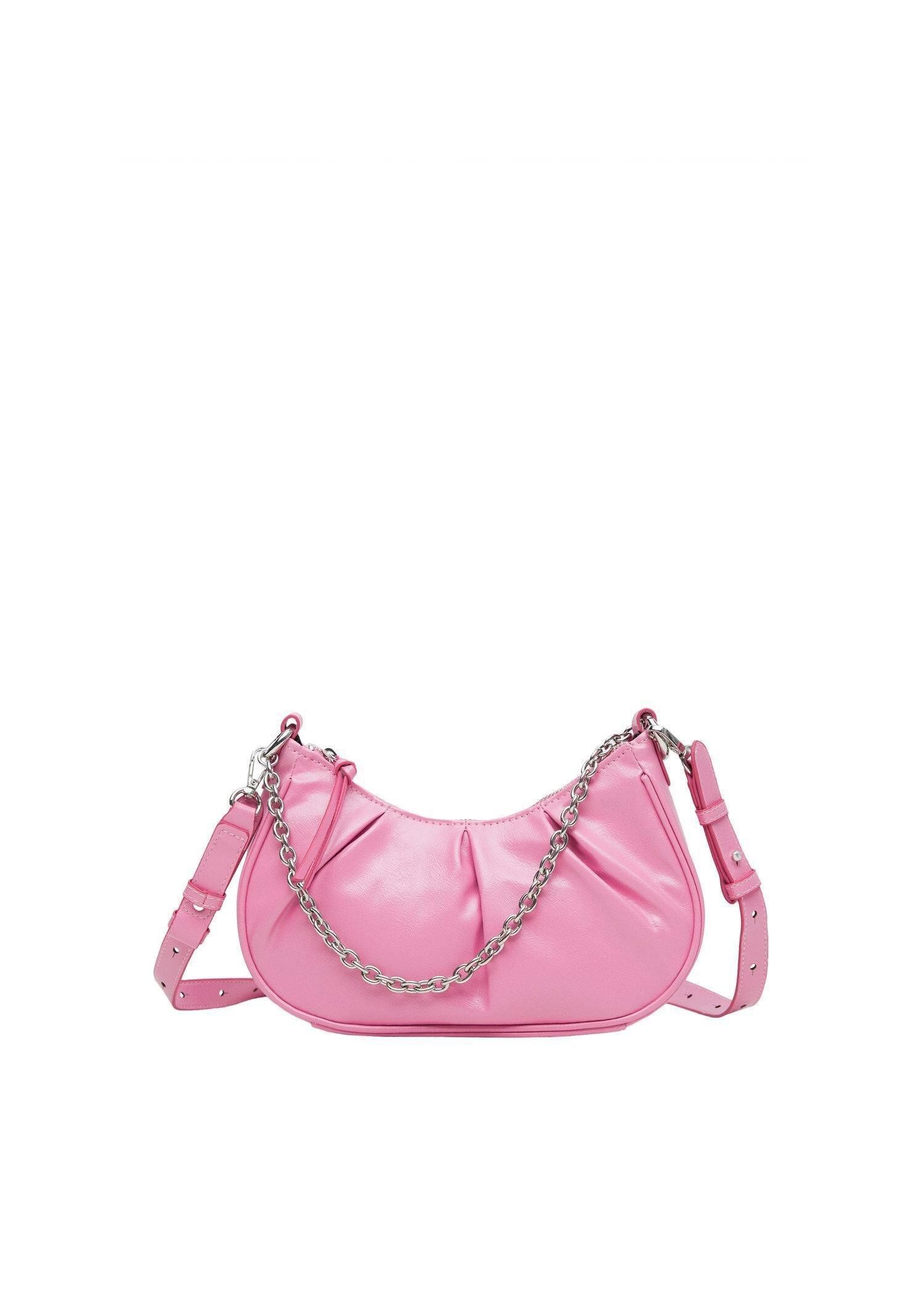 medium pink Chain cross body bag, , large image number 0