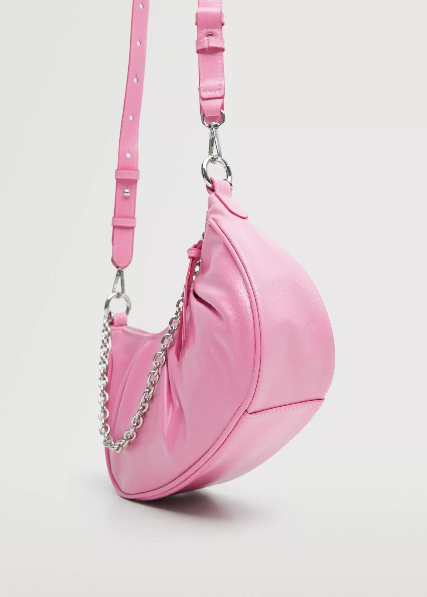 medium pink Chain cross body bag, , large image number 2