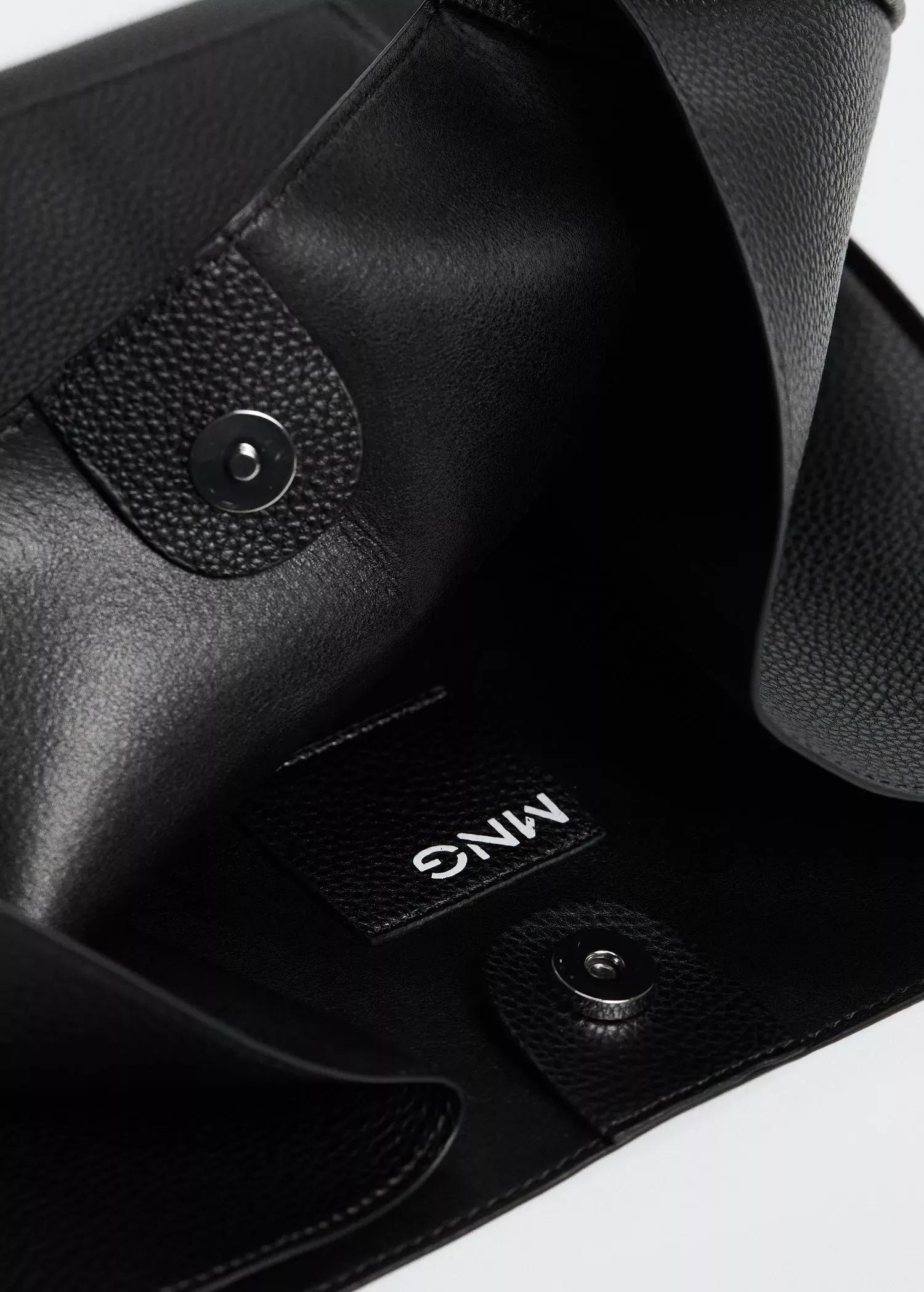 black Pocket shopper bag, , large image number 2