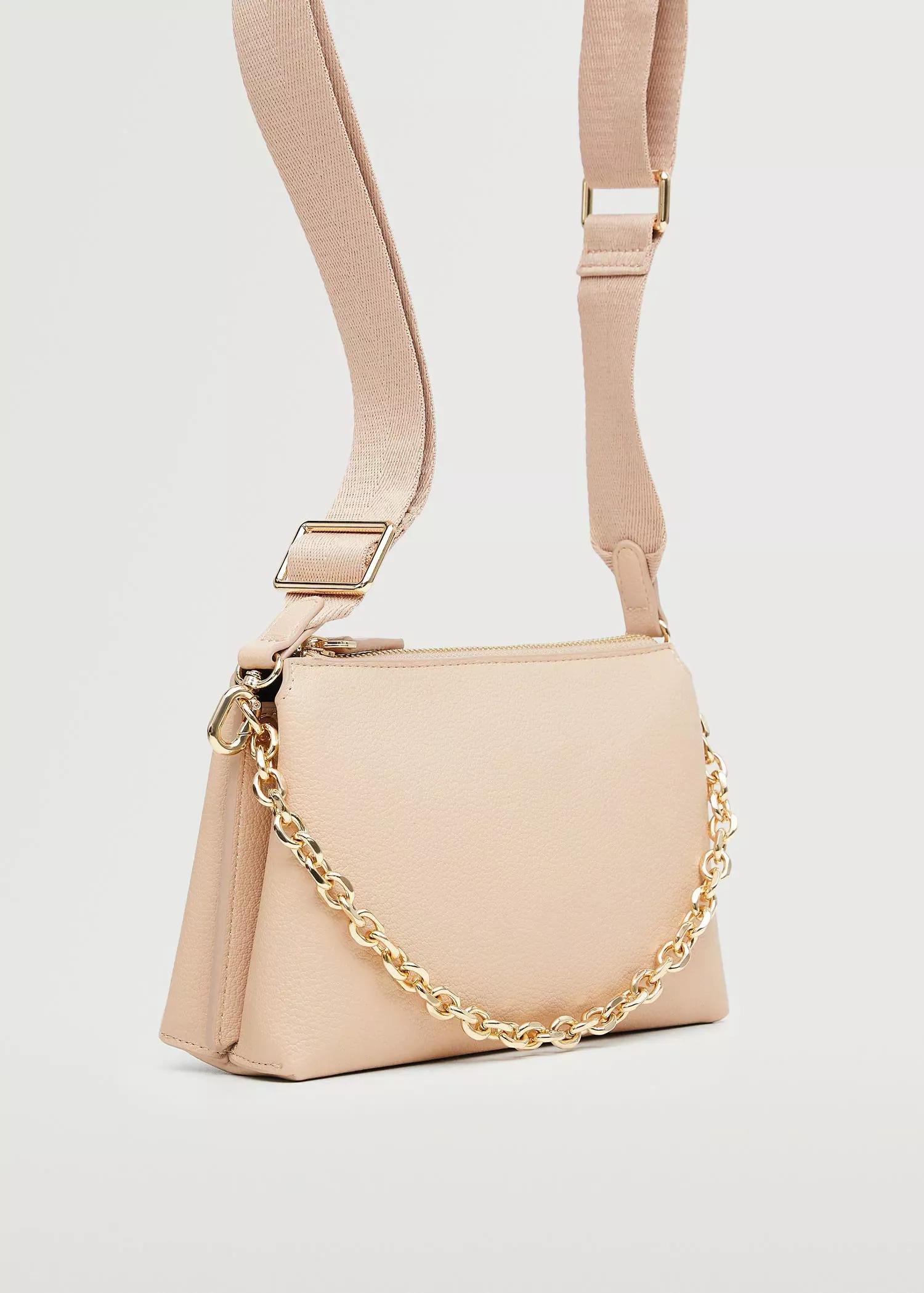 lt-pastel pink Crossbody bag with chain, , large image number 1