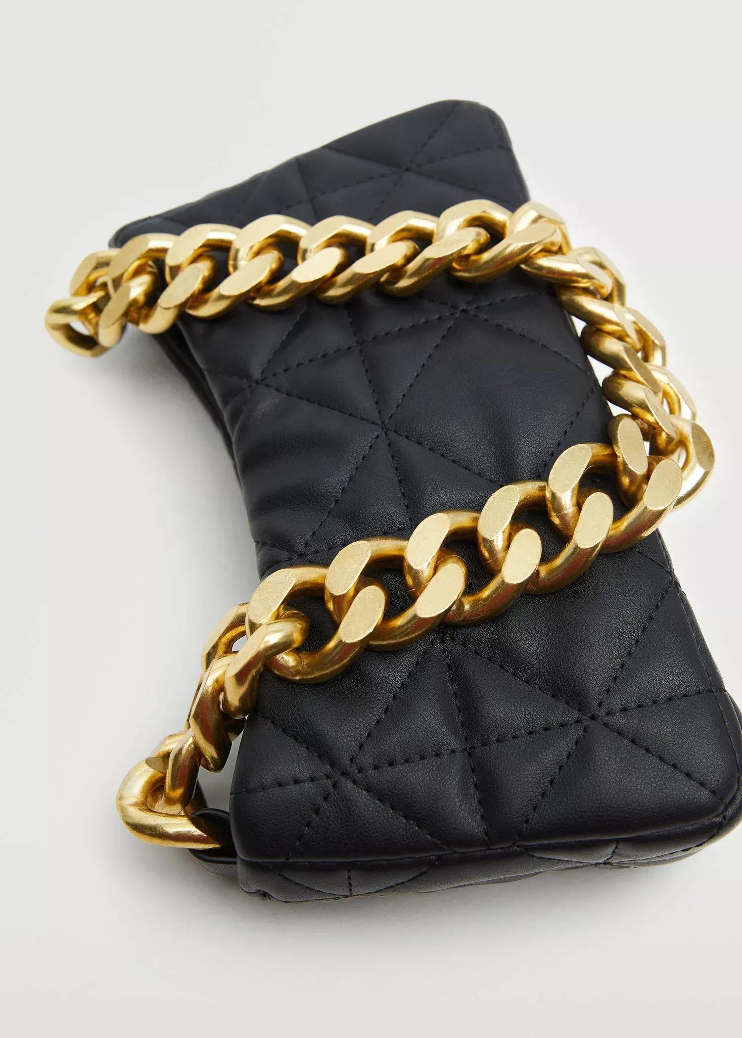 black Quilted chain bag, , large image number 0