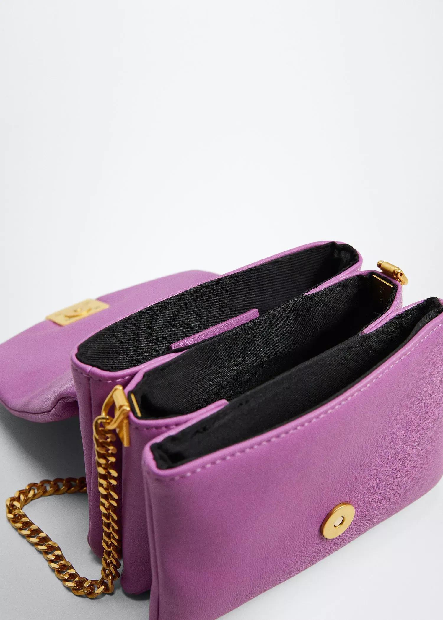 purple Flap chain bag, , large image number 3