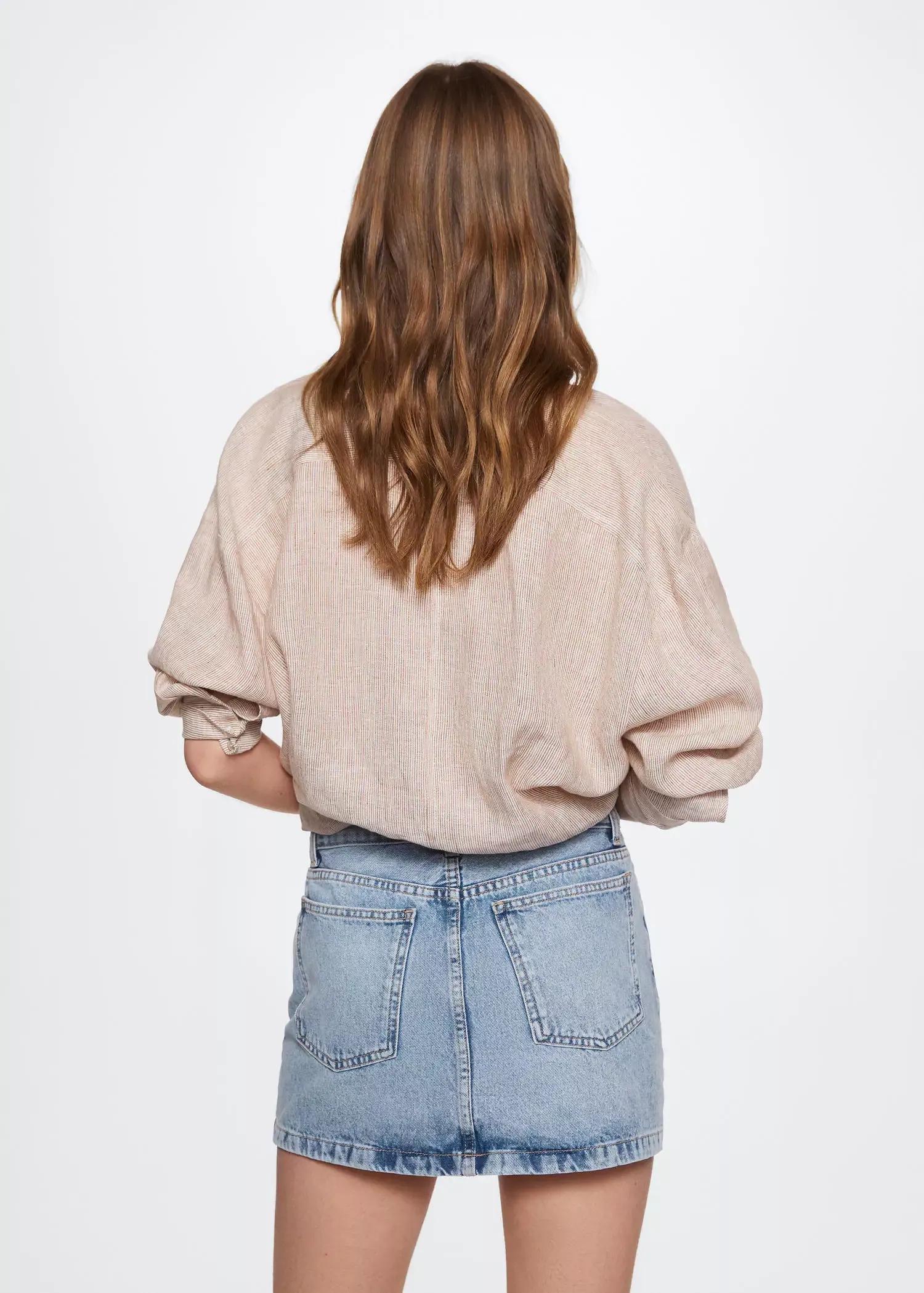 Open Blue Denim Miniskirt, , large image number 6