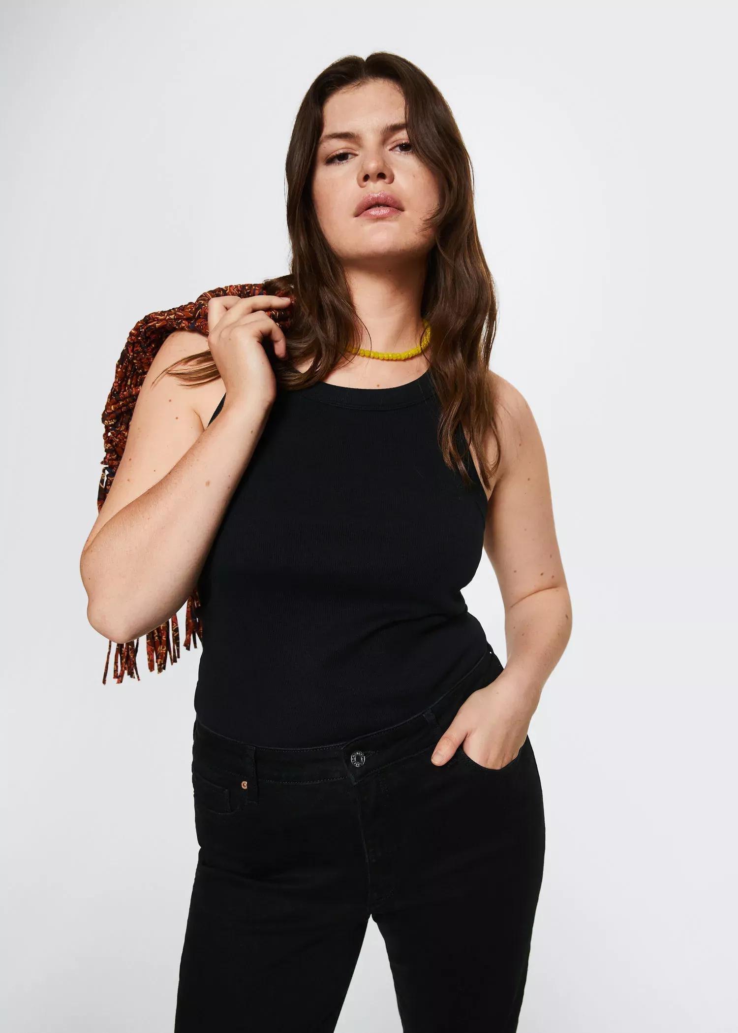 open grey High-rise skinny jeans, , large image number 3