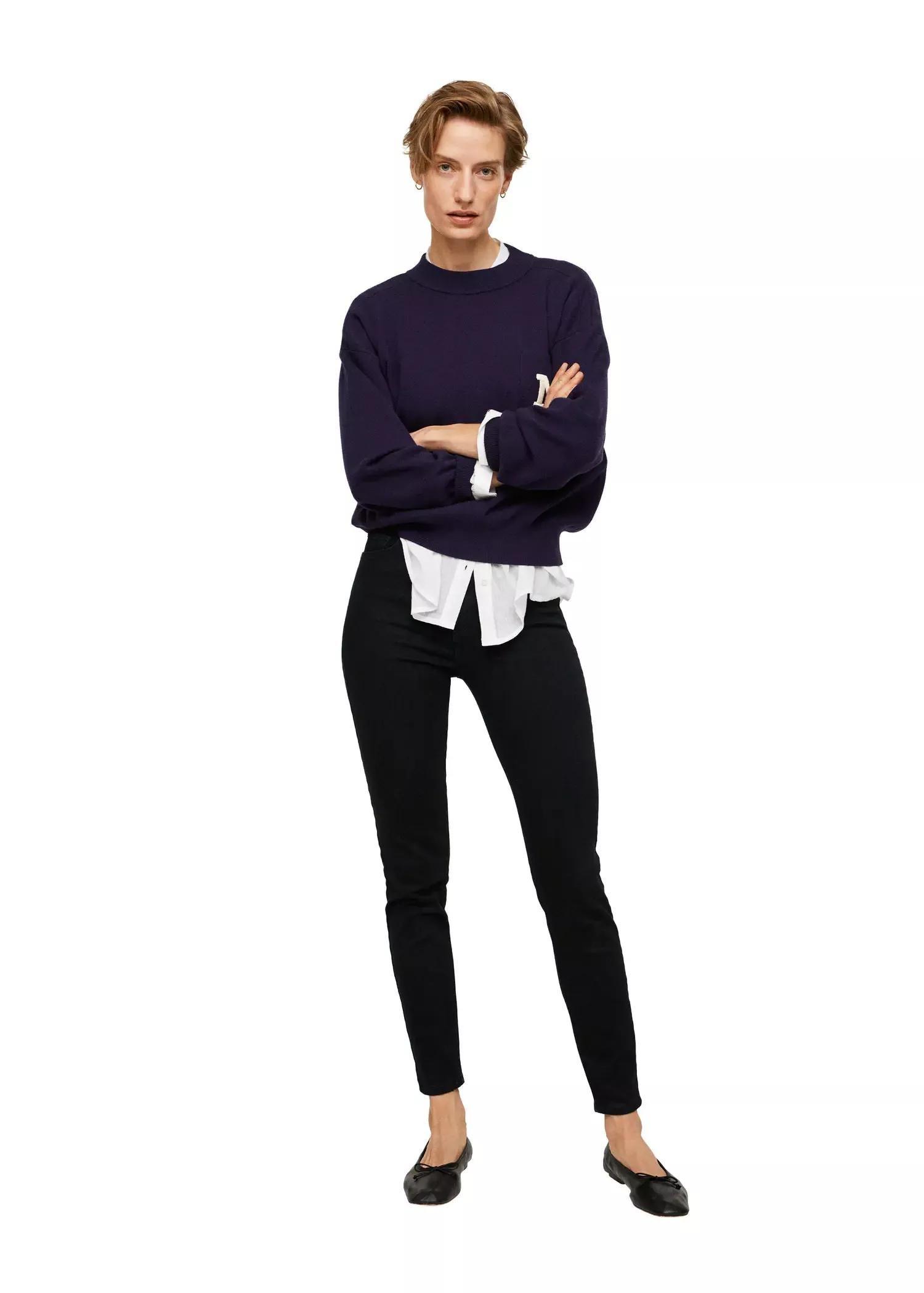 open grey High-rise skinny jeans, , large image number 8