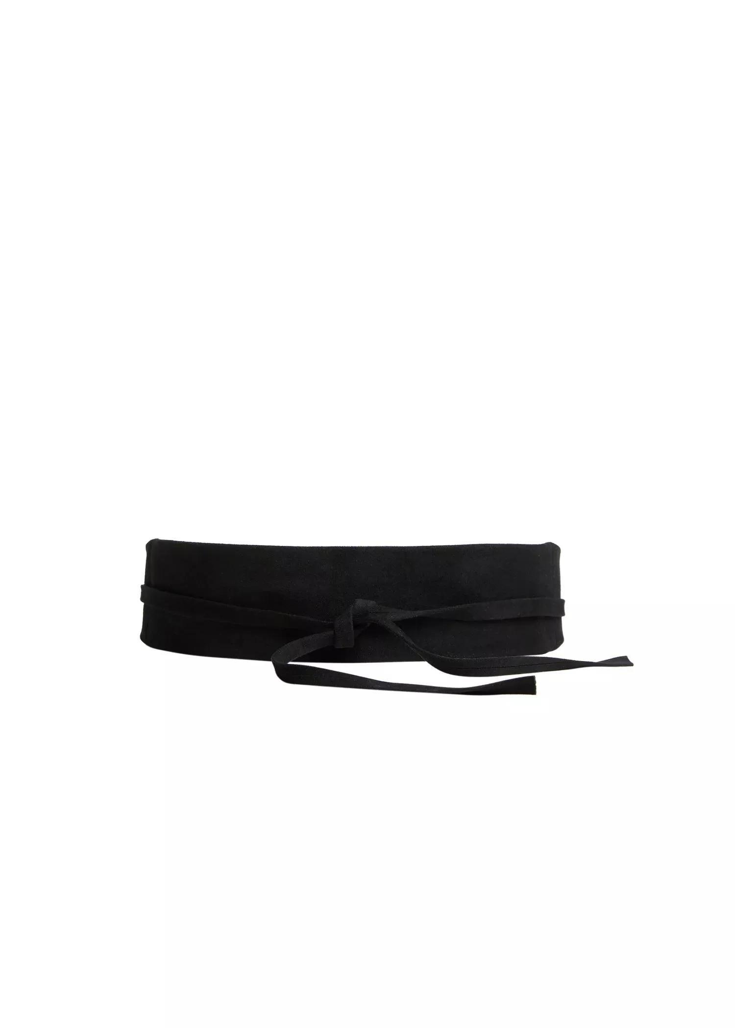 Black Interwoven Sash Belt, , large image number 0