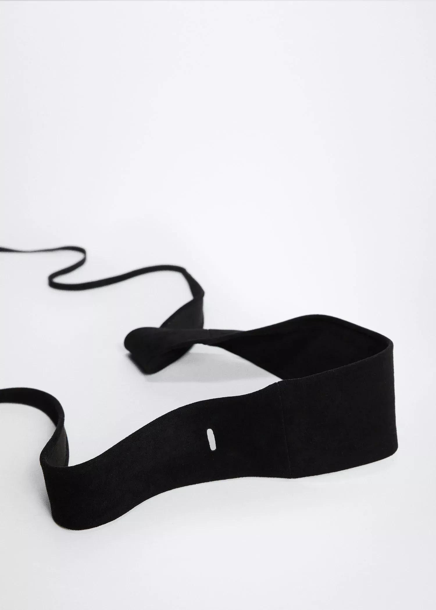 Black Interwoven Sash Belt, , large image number 1