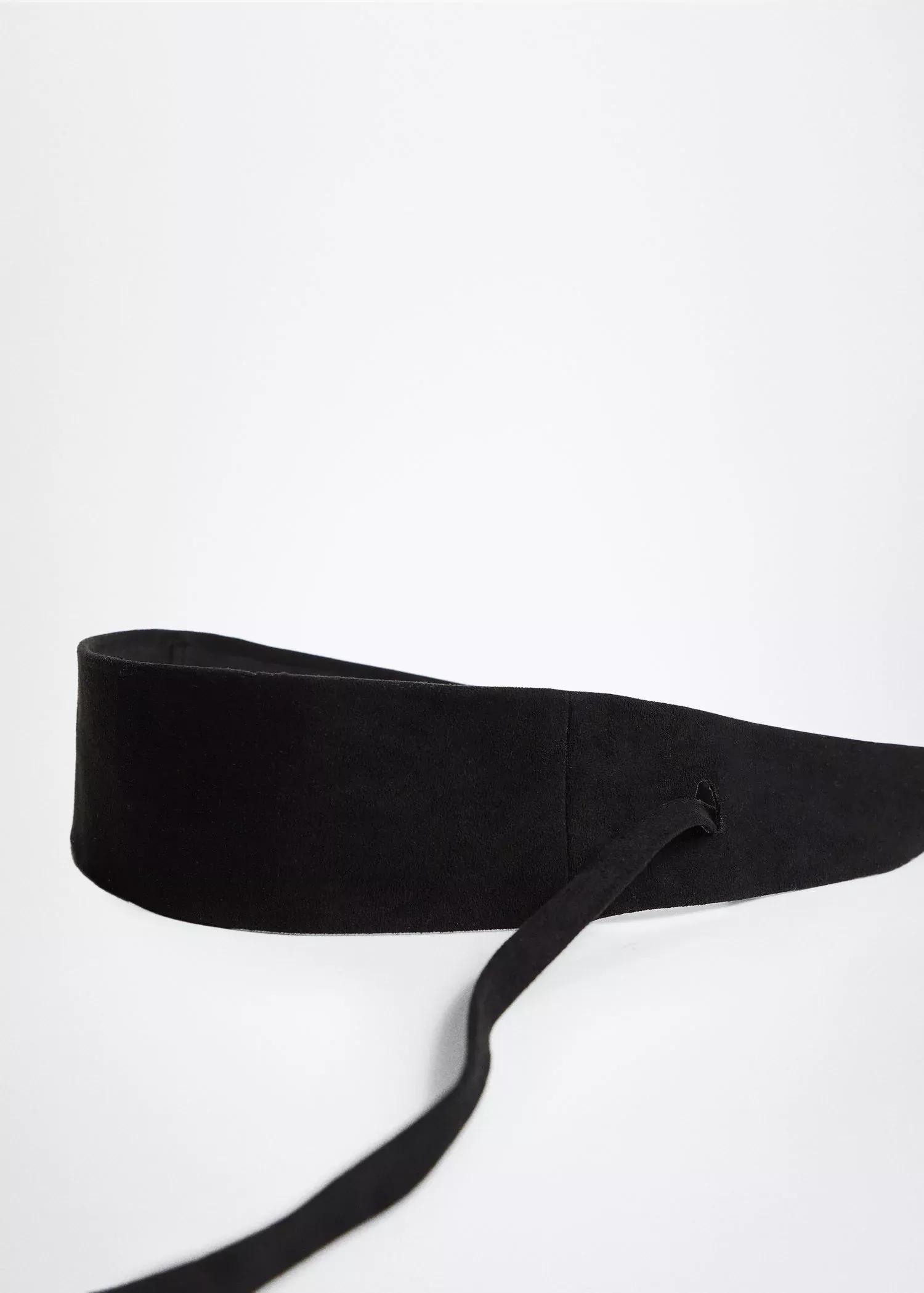 Black Interwoven Sash Belt, , large image number 2