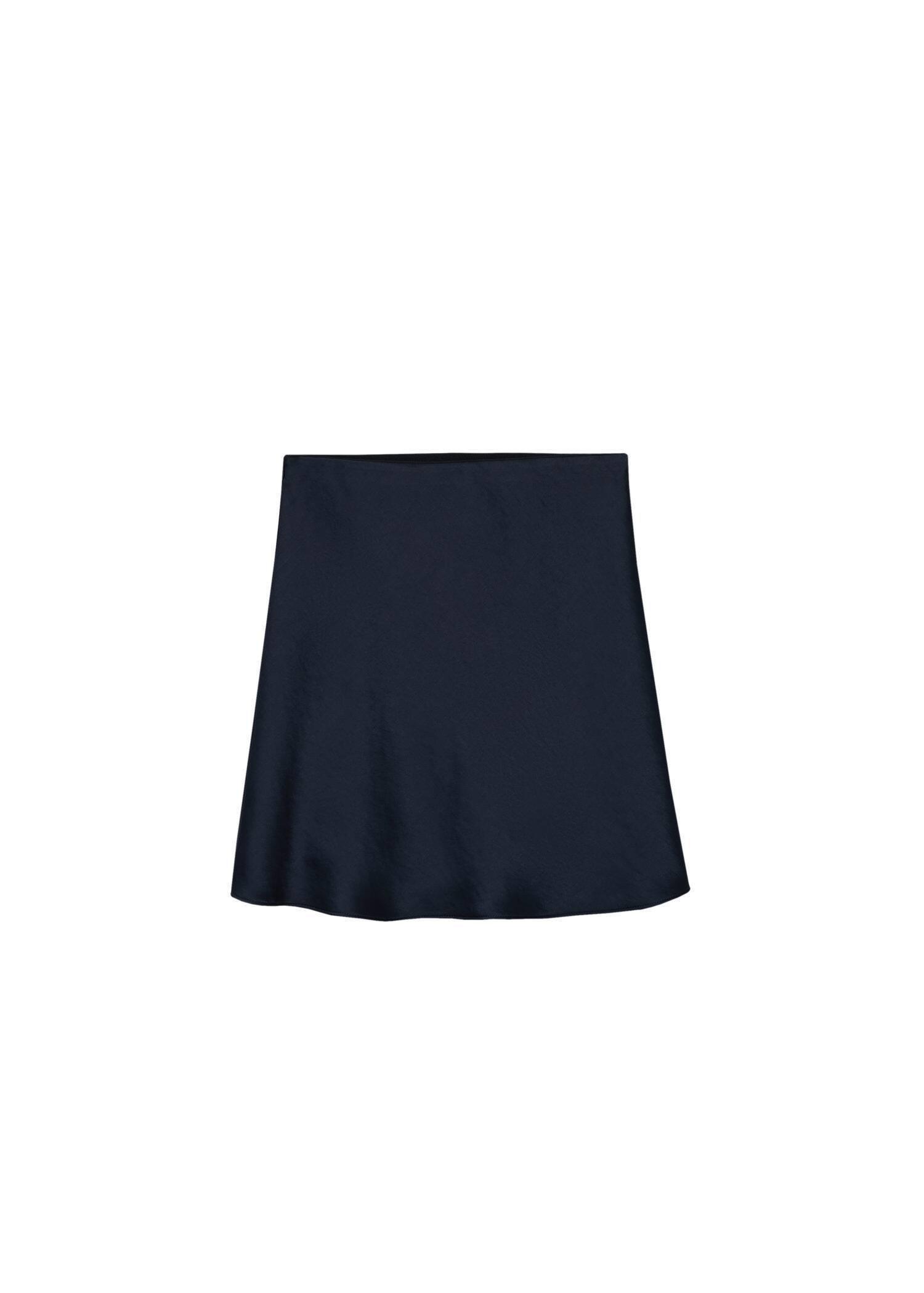 navy Satin mini skirt, , large image number 6