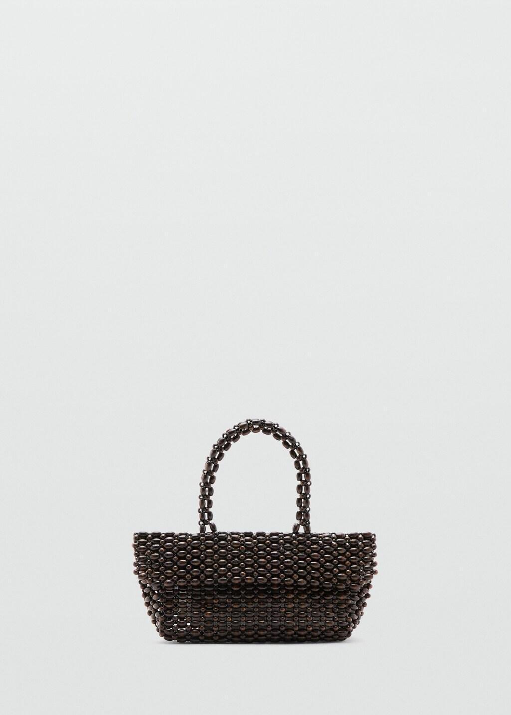 DARK BROWN Natural fibre handbag, Dark Brown, large image number 4