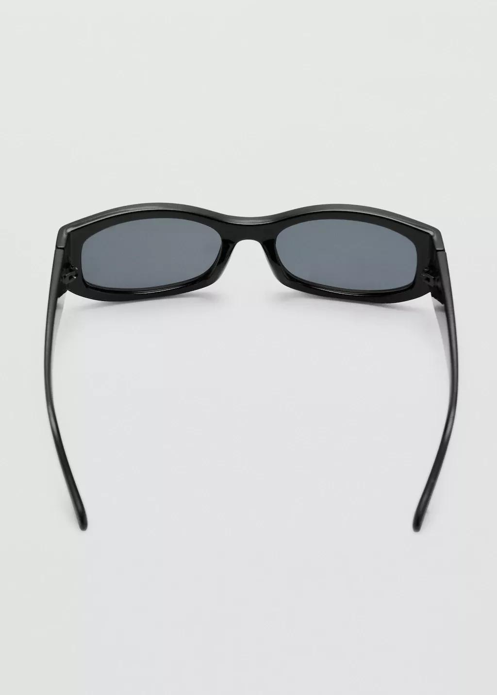 Black Resin Frame Sunglasses, Black, large image number 2