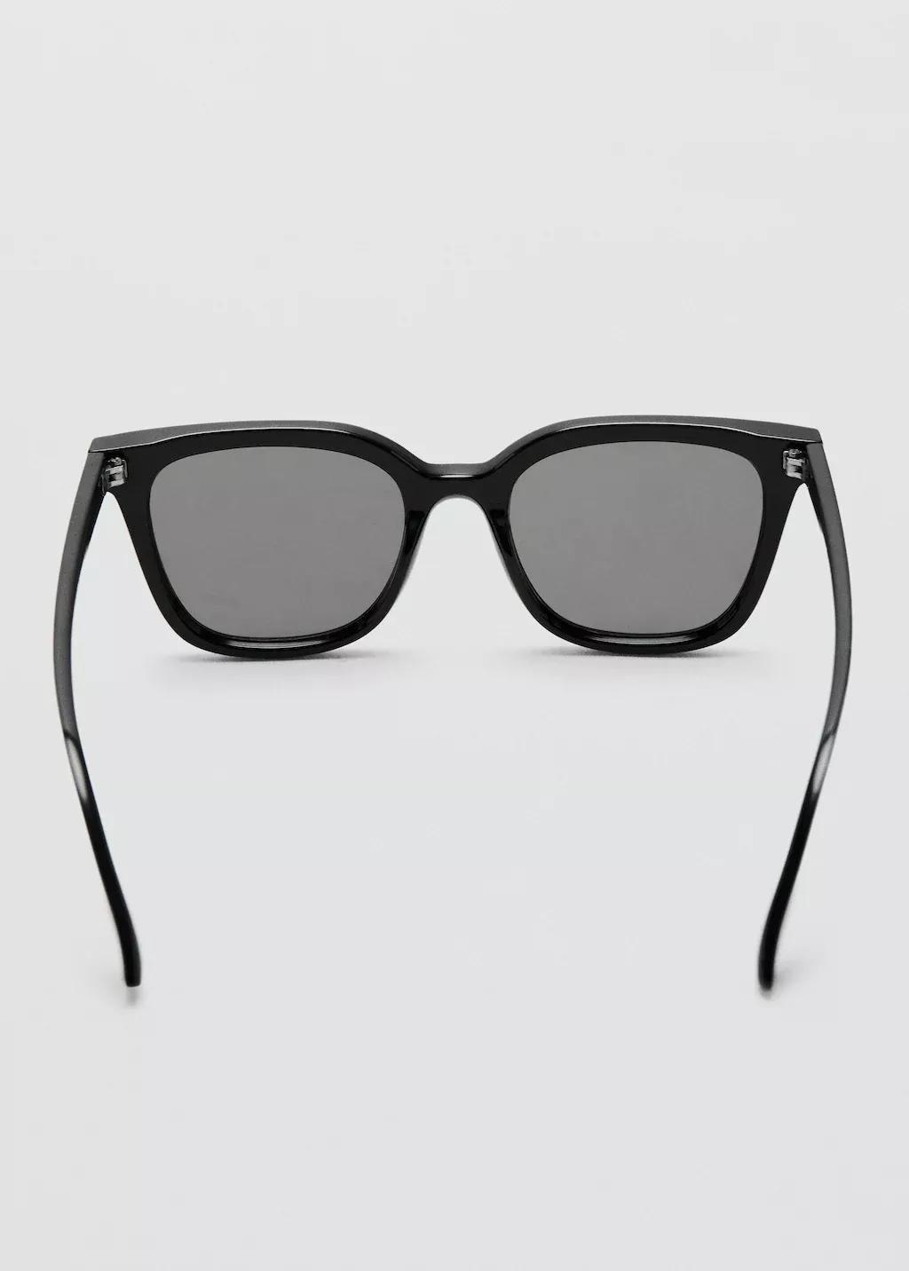 Black Squared Frame Sunglasses, Black, large image number 1
