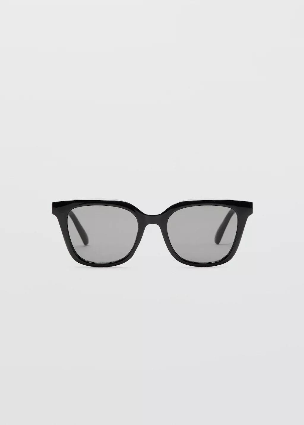 Black Squared Frame Sunglasses, Black, large image number 3