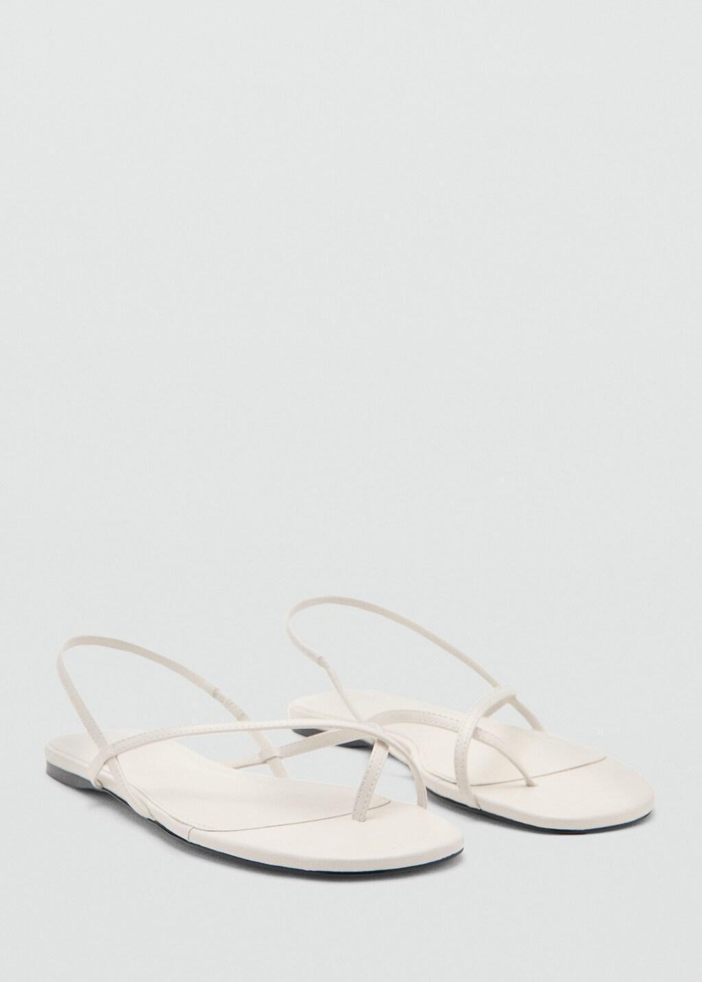 Beige Criss-Cross Straps Sandals, Light Beige, large image number 1