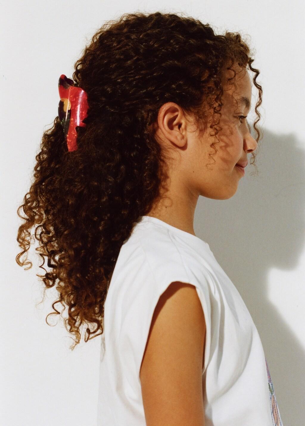 Red Multicoloured Parrot Clip, Kids Girls, Bright Red, large image number 2