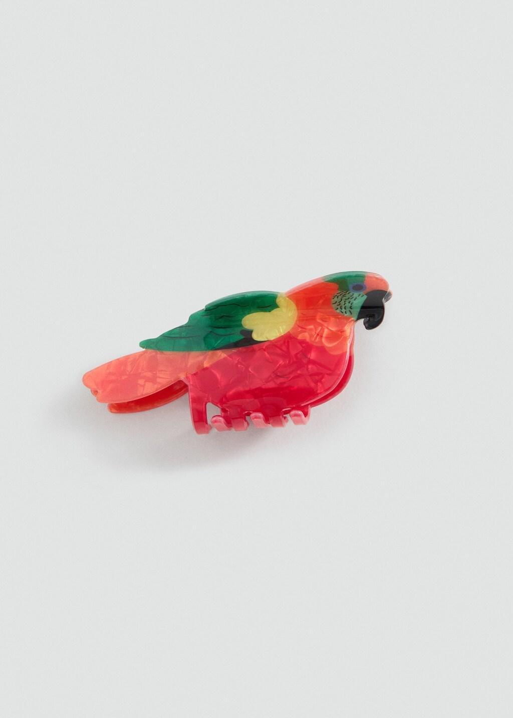 Red Multicoloured Parrot Clip, Kids Girls, Bright Red, large image number 4