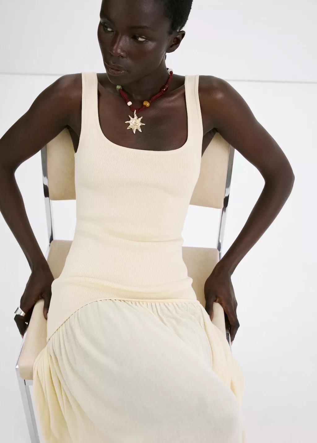 Gold Bead Necklace With Sun Detail, 0201_OR, medium