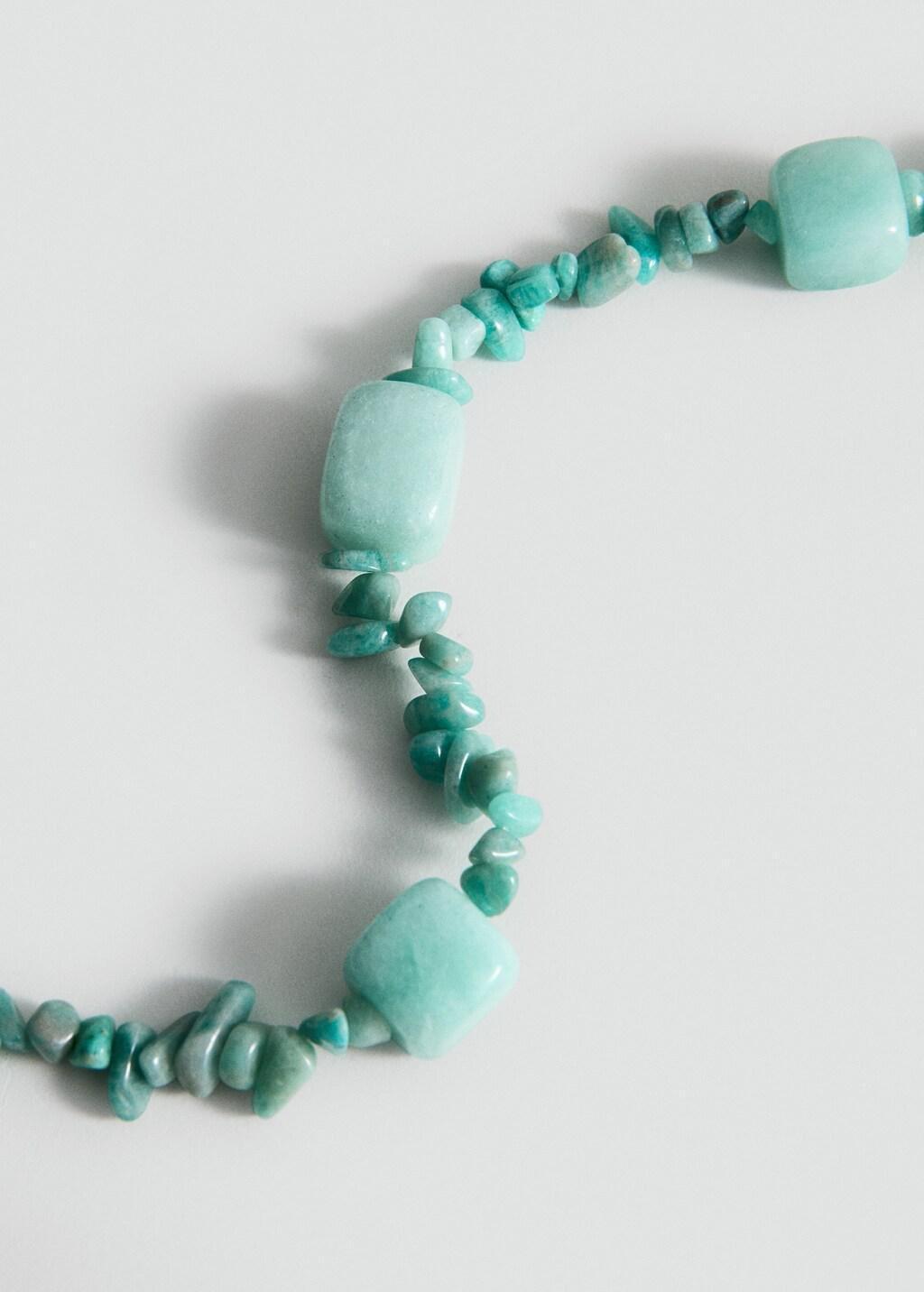 Turquoise Bead Stone Necklace, 0201_46, large image number 0