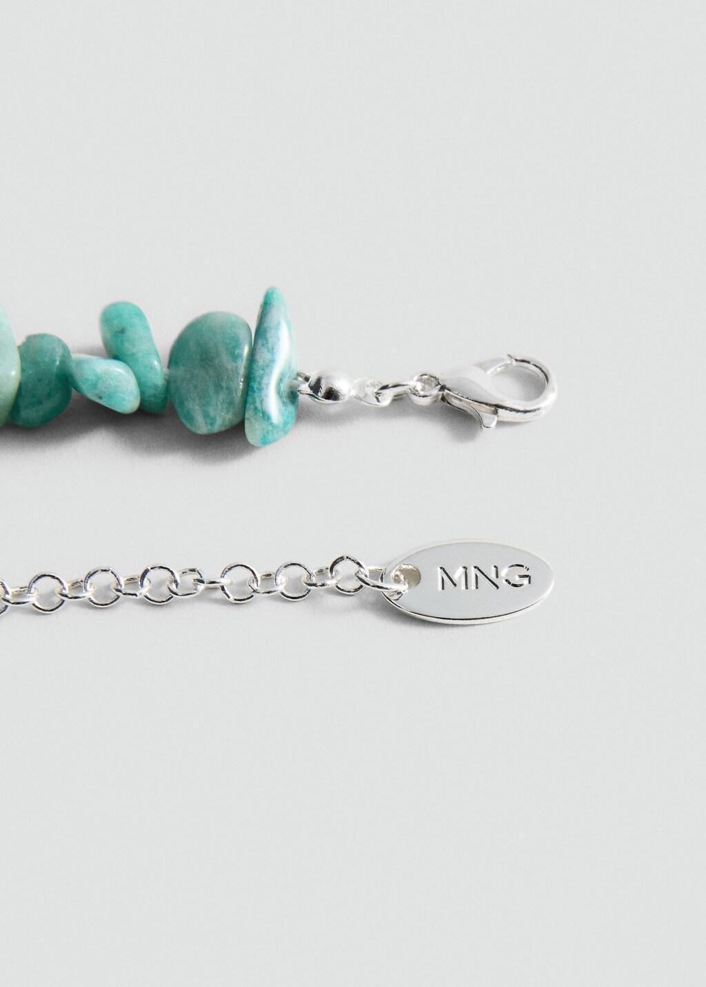 Turquoise Bead Stone Necklace, 0201_46, large image number 1