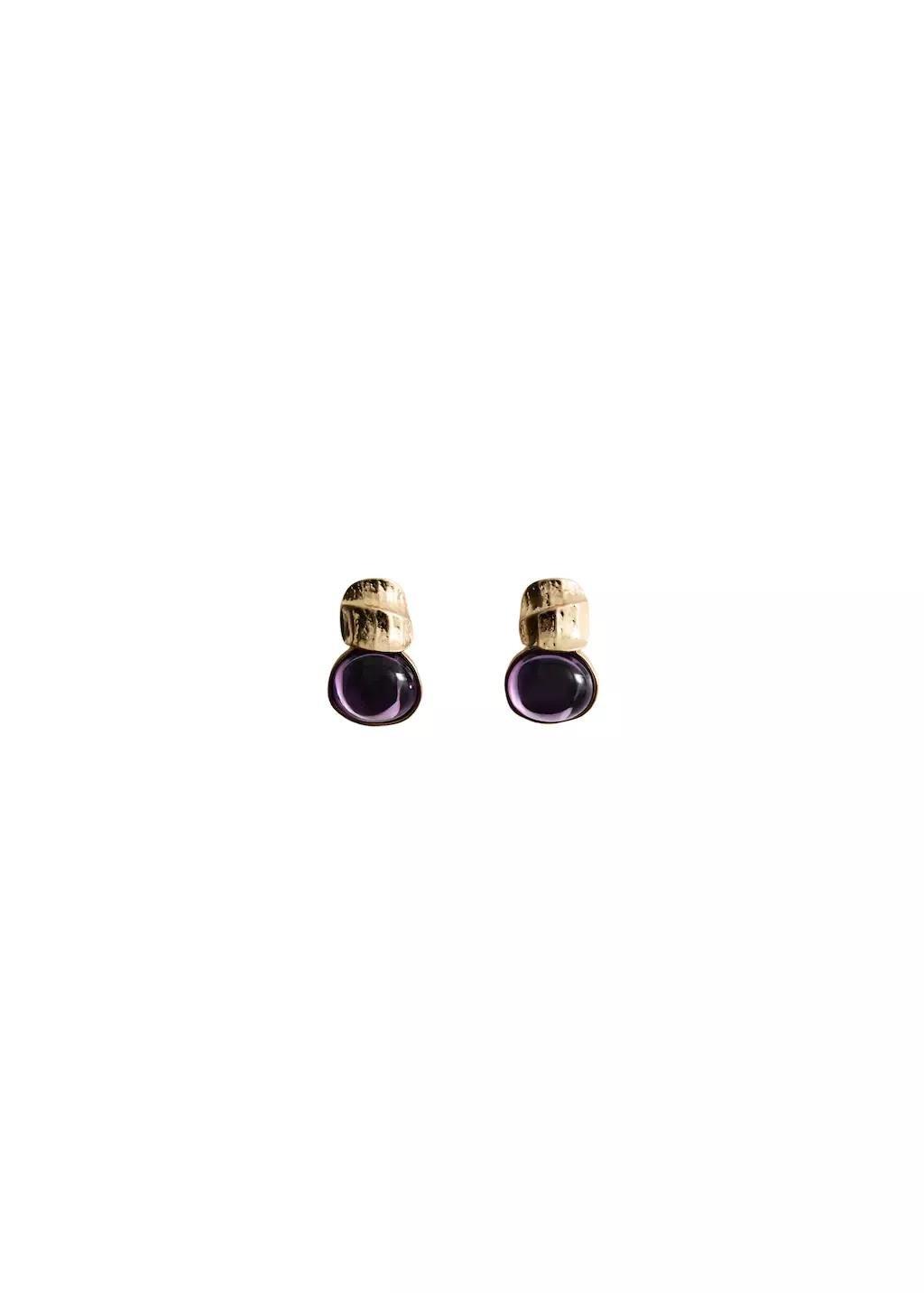 Purple Lt Pastel Resin Pendant Earrings, Light-Pastel Purple, large image number 3