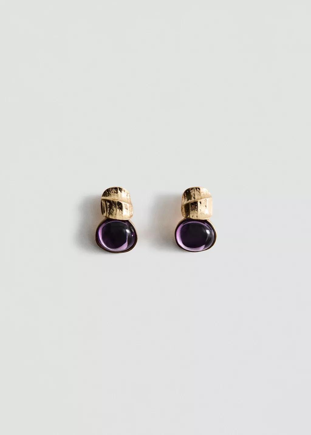 Purple Lt Pastel Resin Pendant Earrings, Light-Pastel Purple, large image number 4