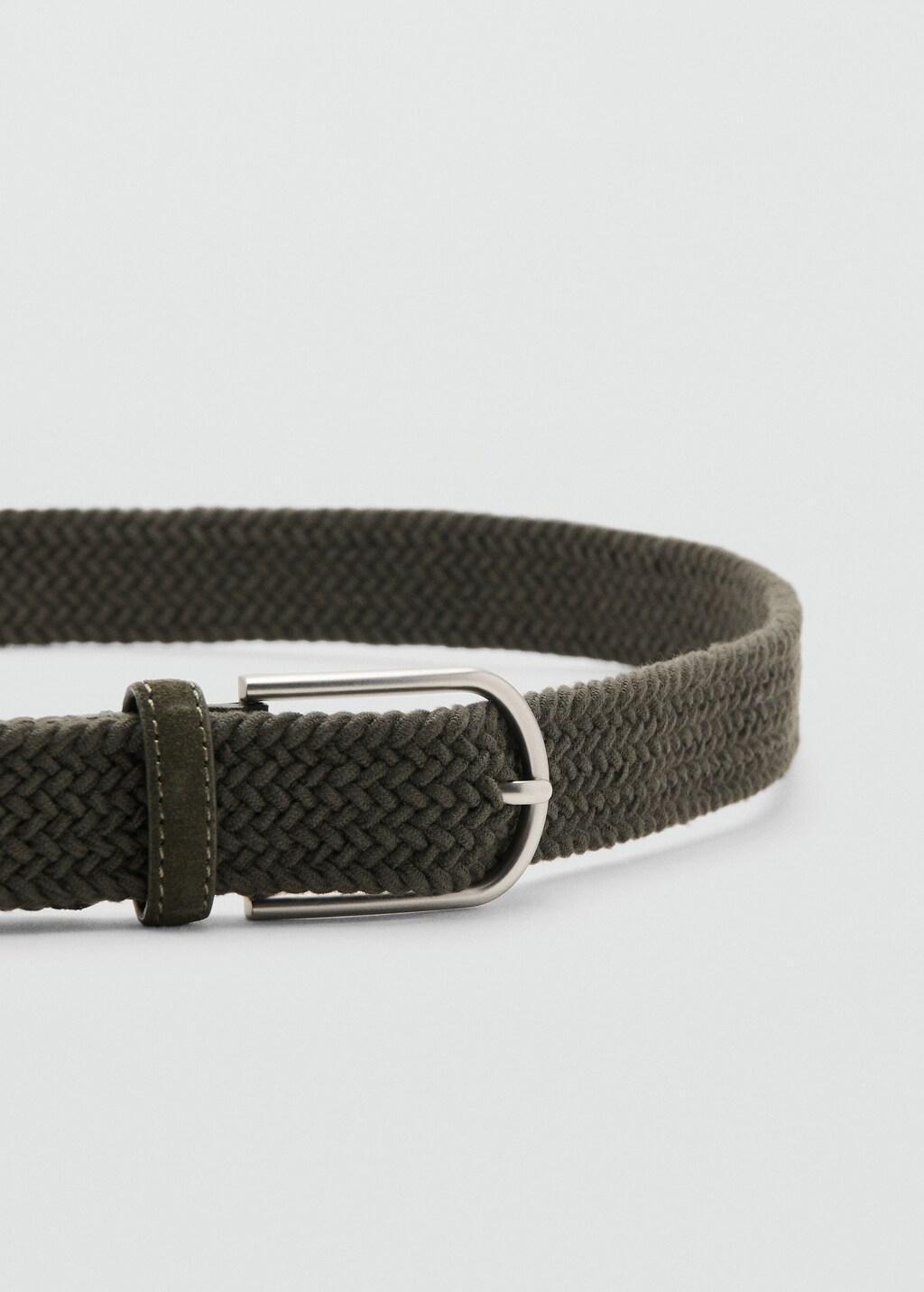 MULTICOLOUR Braided elastic belt, Beige - Khaki, large image number 0