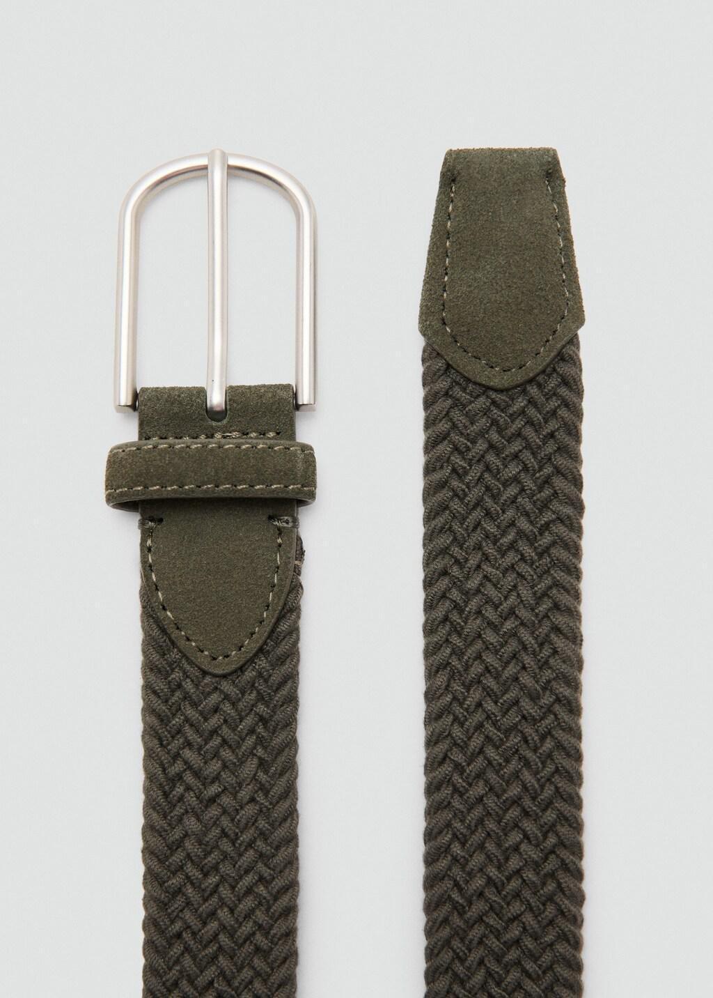 MULTICOLOUR Braided elastic belt, Beige - Khaki, large image number 1