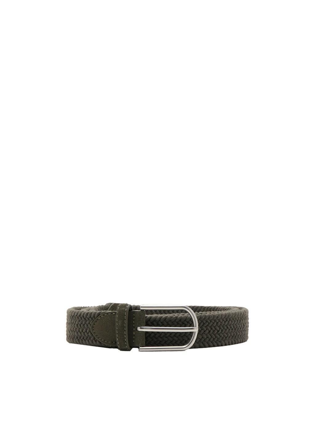 MULTICOLOUR Braided elastic belt, Beige - Khaki, large image number 2