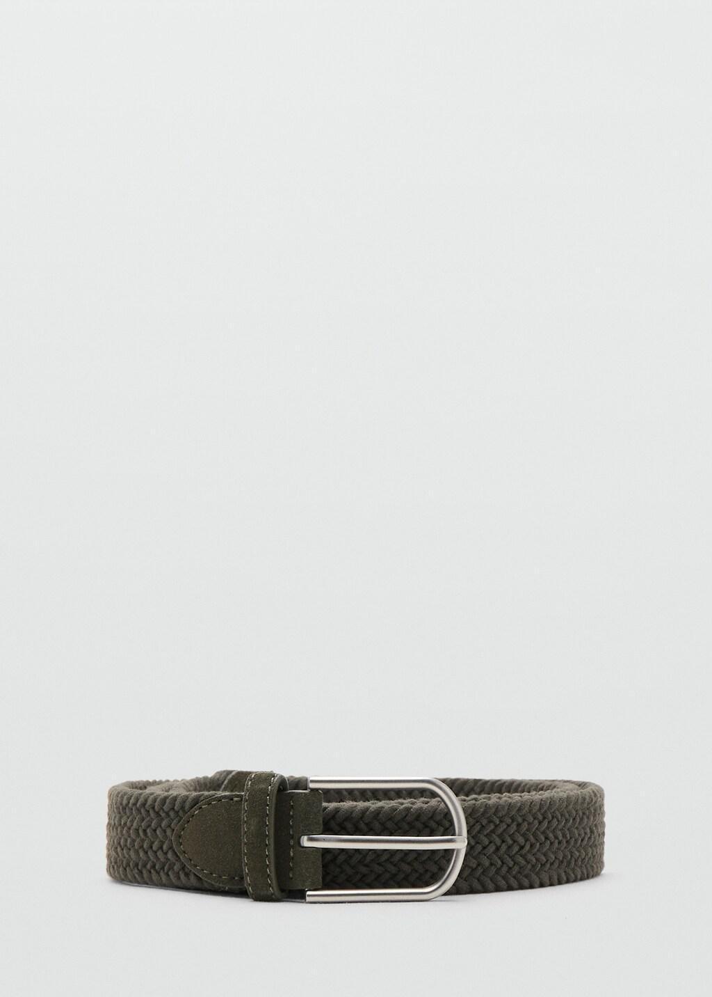 MULTICOLOUR Braided elastic belt, Beige - Khaki, large image number 3