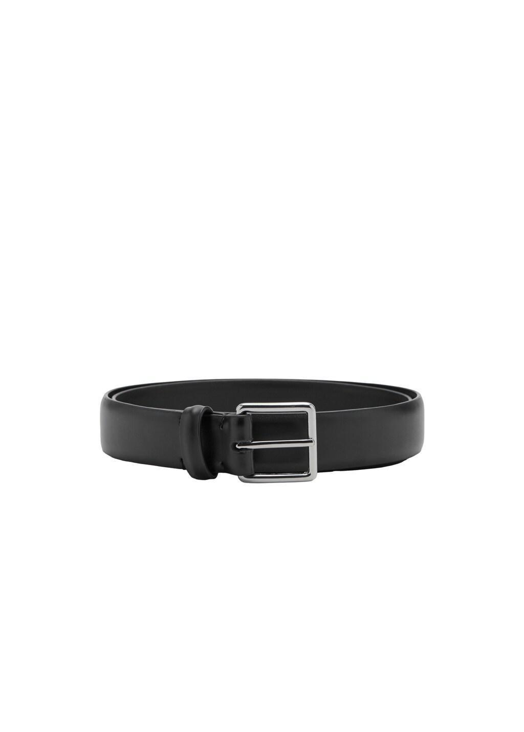 Black 100% Bovine Leather Belt, Black, large image number 2