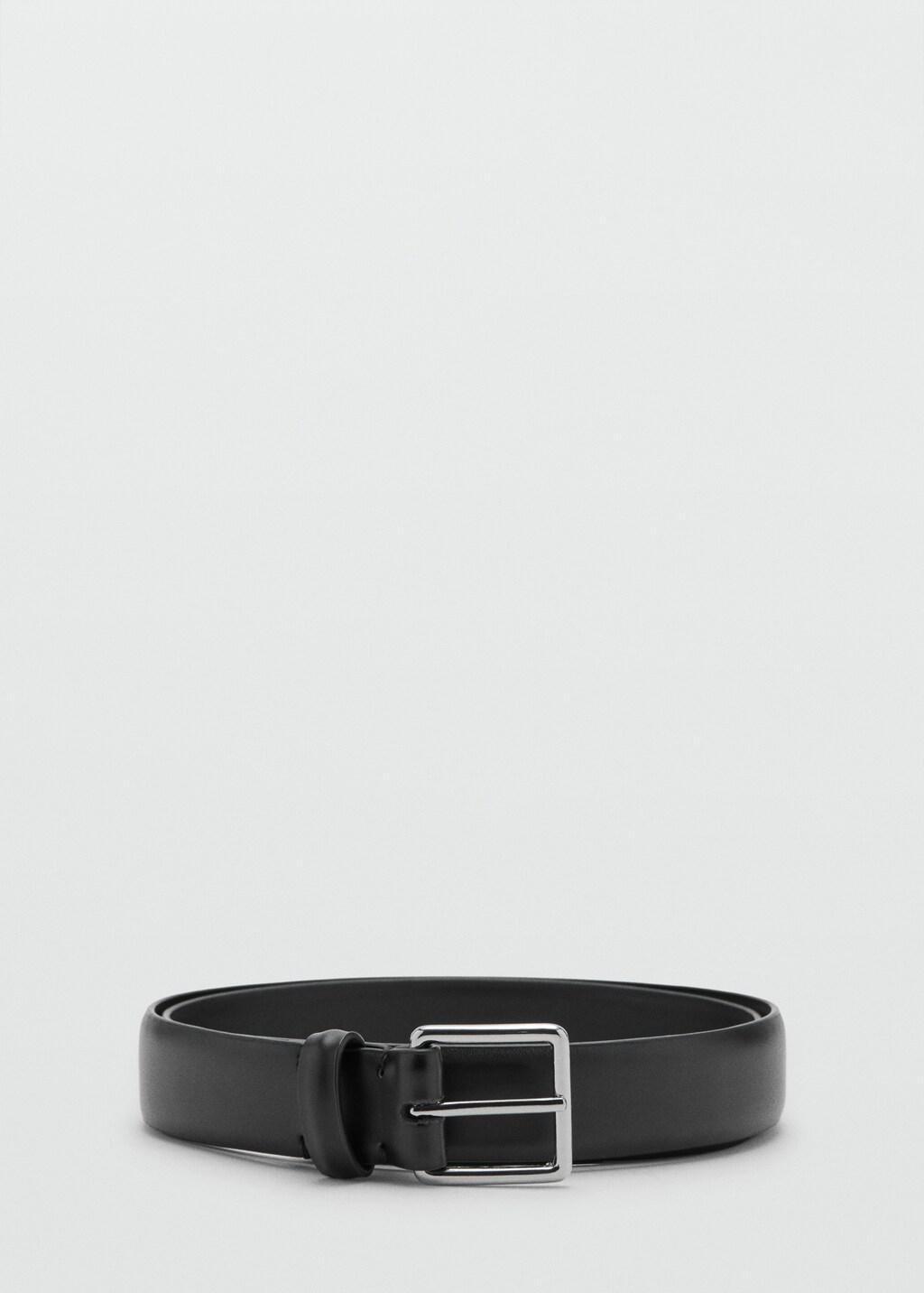 Black 100% Bovine Leather Belt, Black, large image number 3