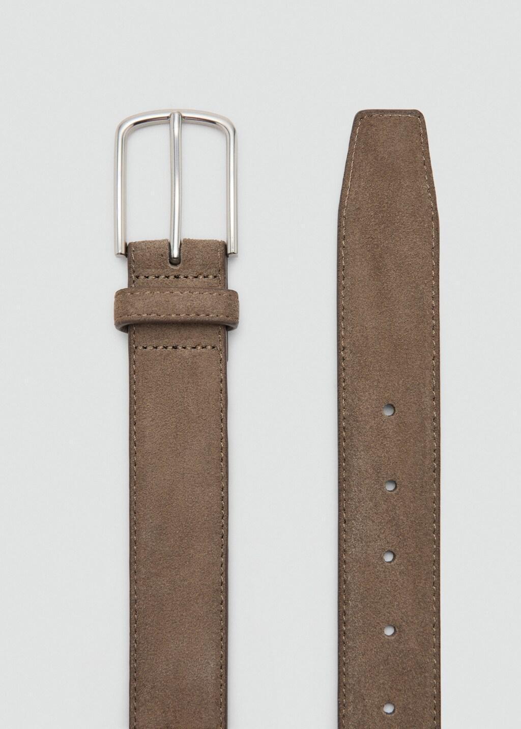 Beige Nappa Leather Belt, Light Beige, large image number 1