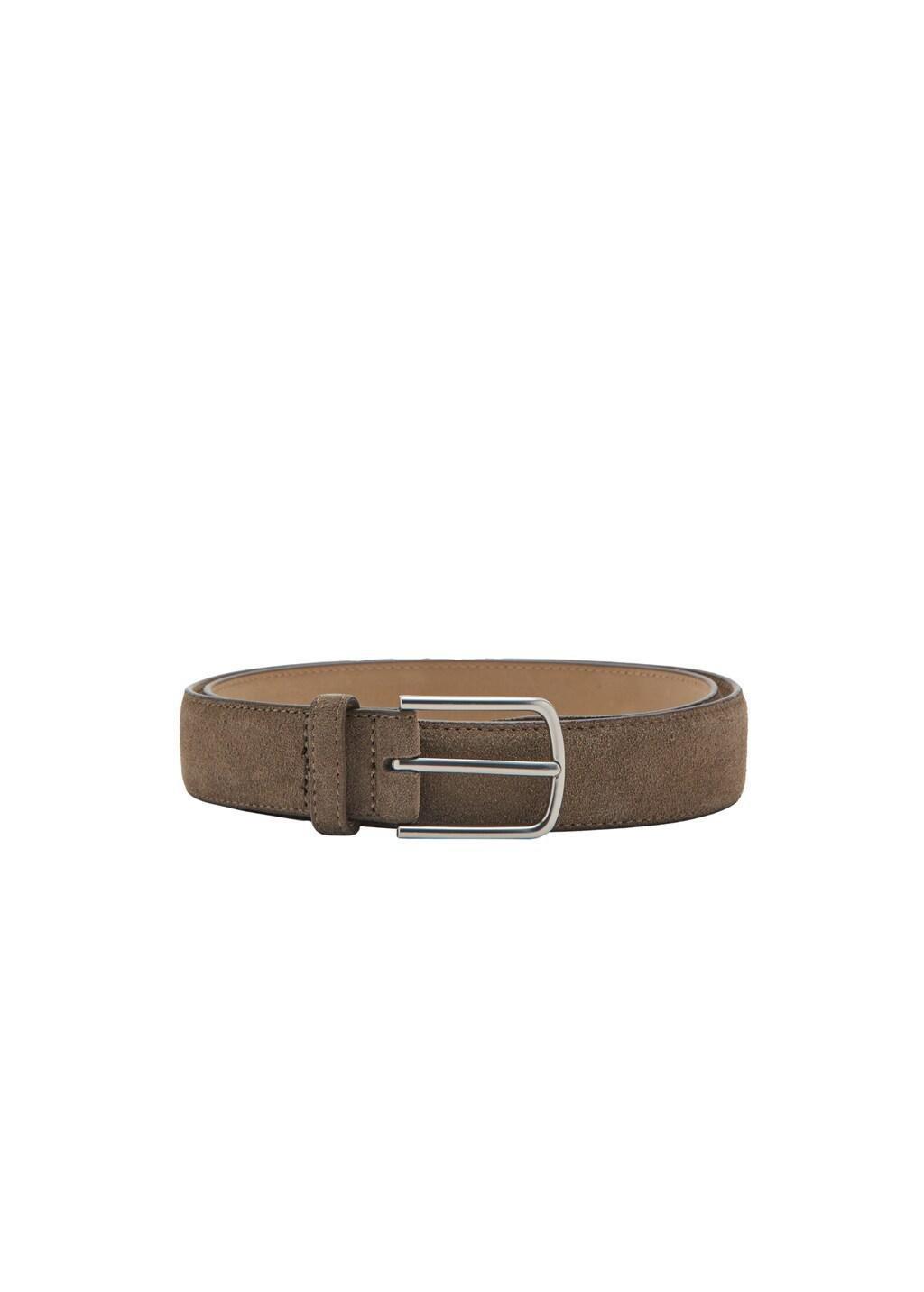 Beige Nappa Leather Belt, Light Beige, large image number 2
