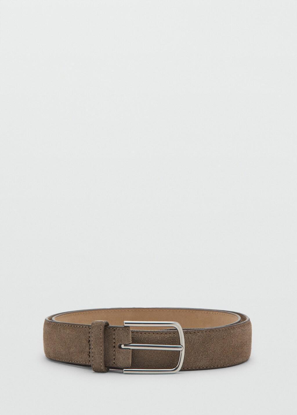 Beige Nappa Leather Belt, Light Beige, large image number 3