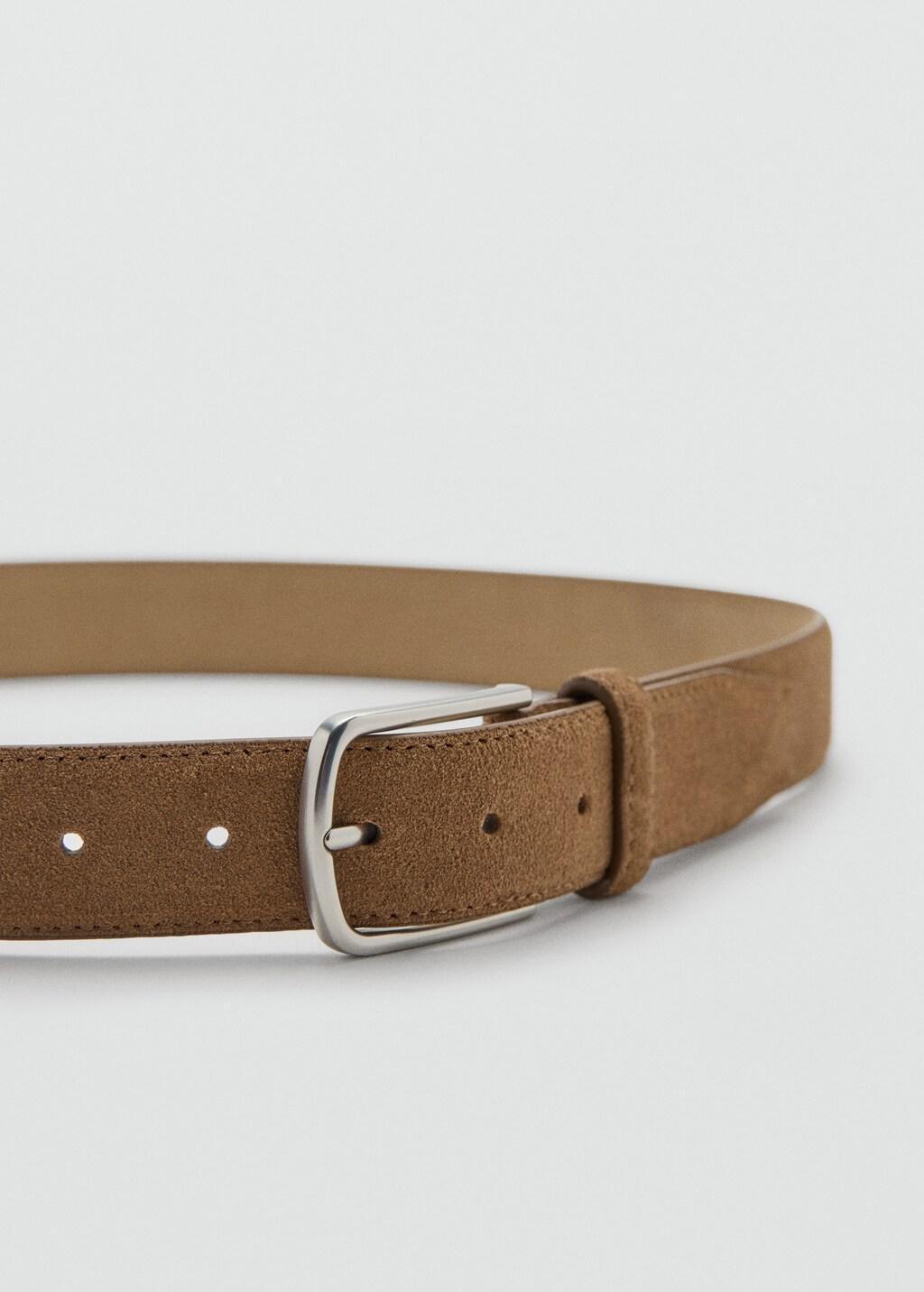 Brown Nappa Leather Belt, Medium Brown, large image number 0