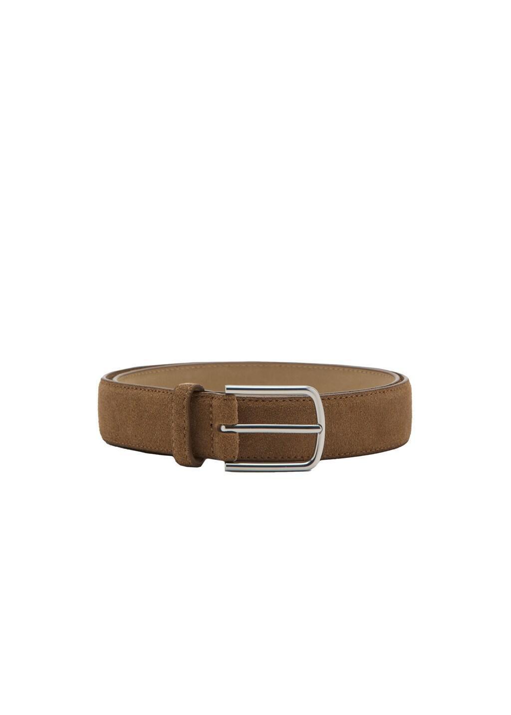 Brown Nappa Leather Belt, Medium Brown, large image number 2