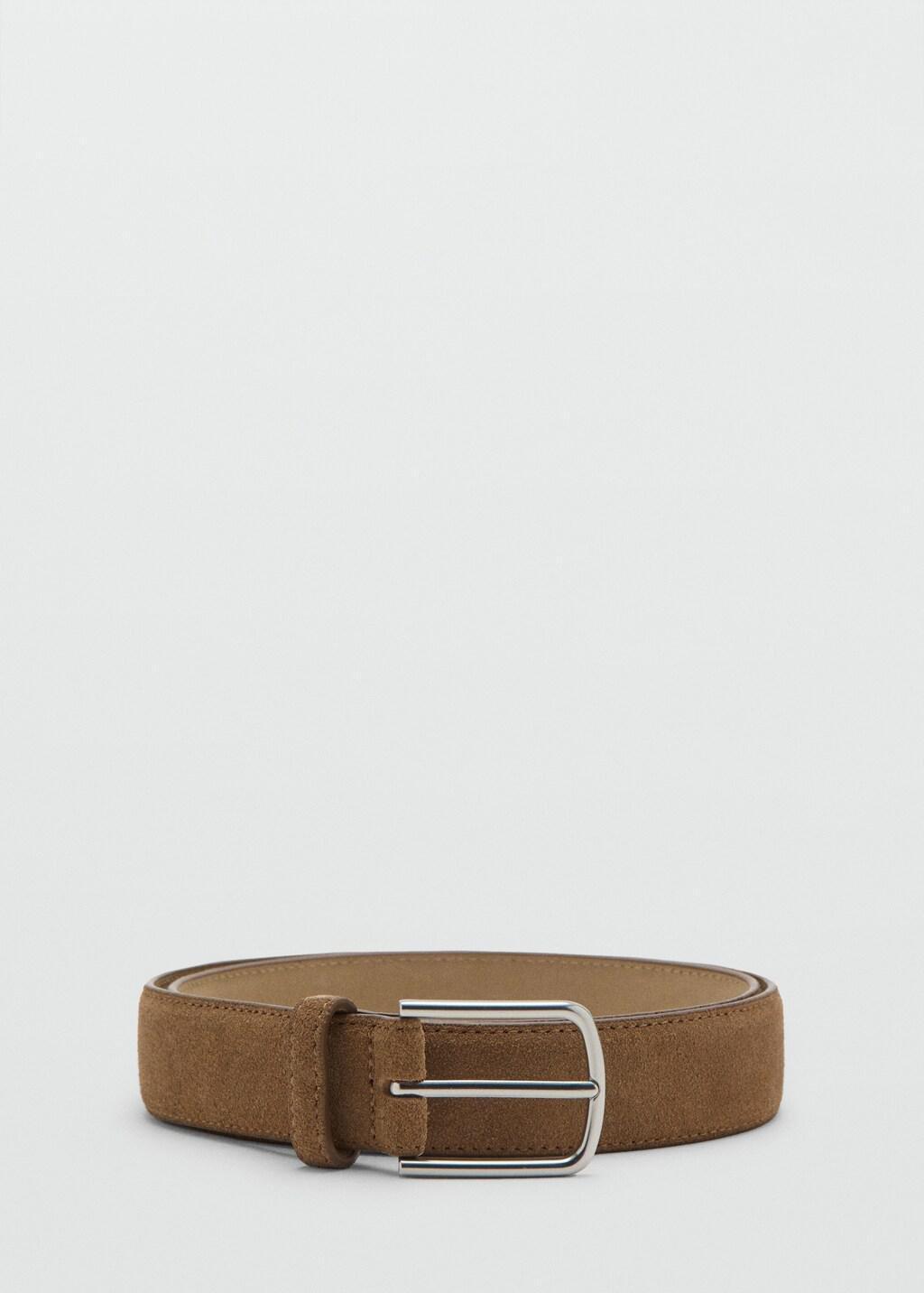 Brown Nappa Leather Belt, Medium Brown, large image number 3