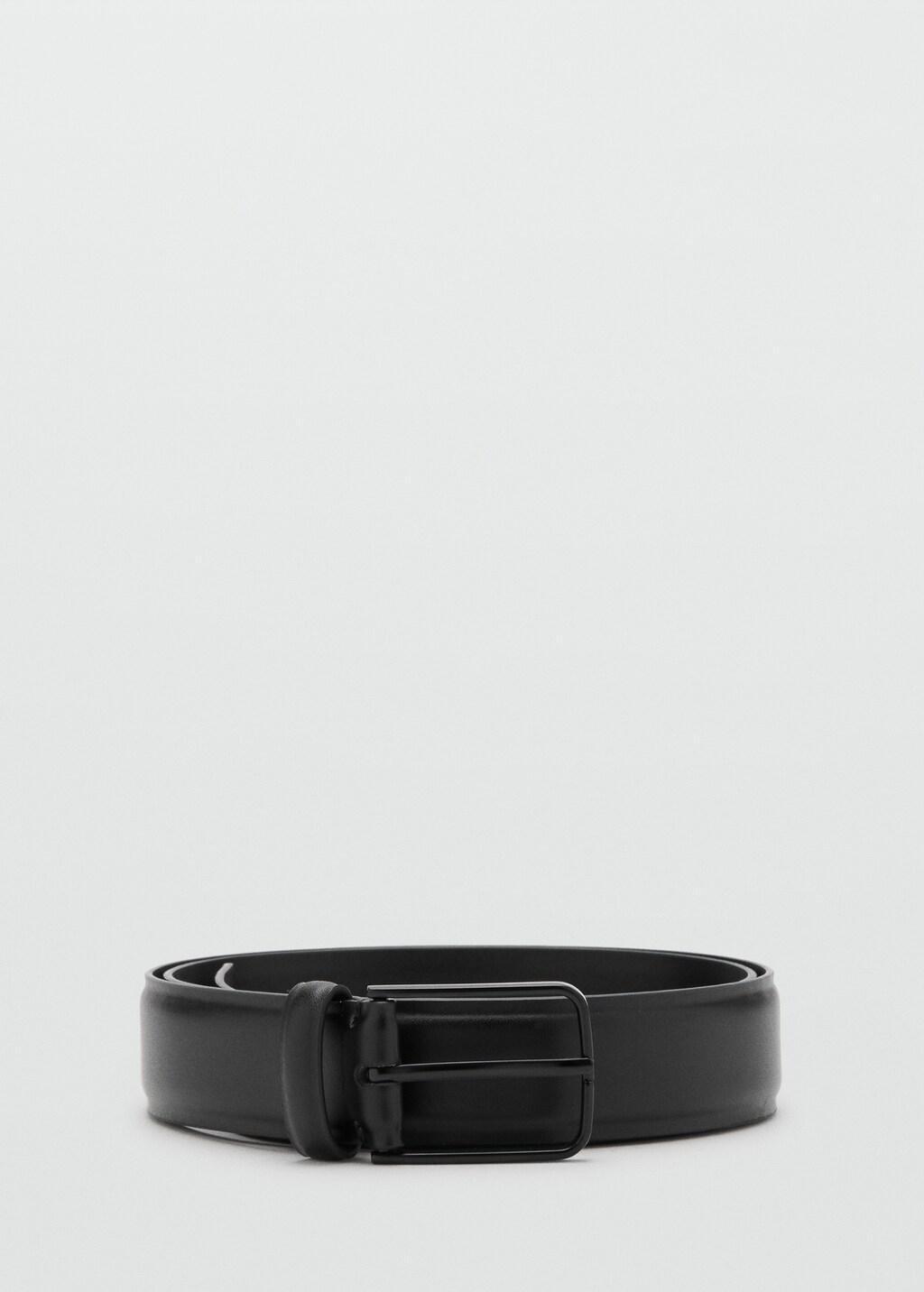 Black Bovine Leather Belt, Black, large image number 3