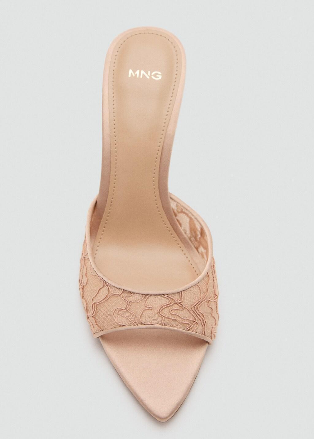 Pink Lt Pastel Lace Heeled Sandals, Light-Pastel Pink, large image number 1
